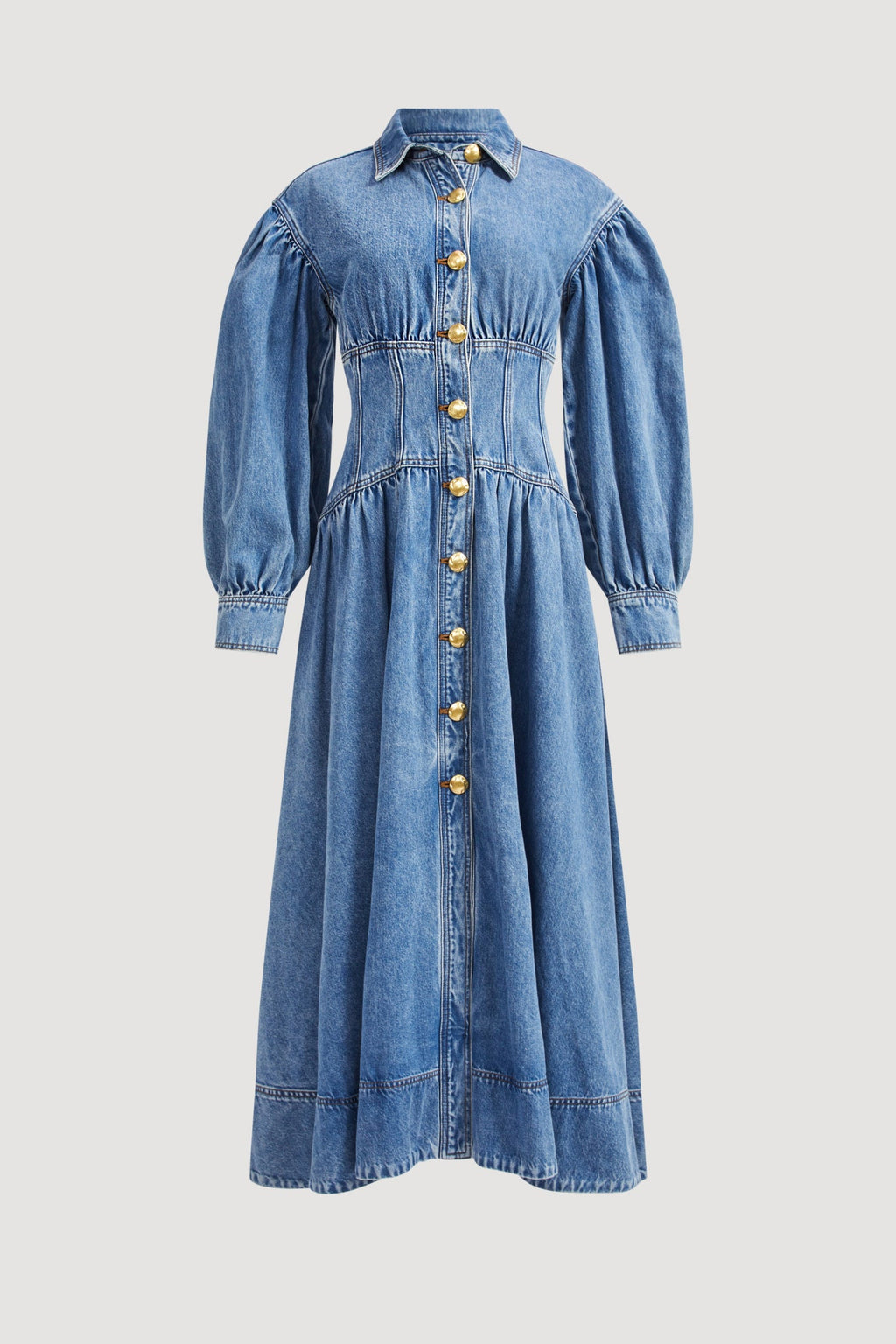 Lorraine Denim Midi Dress