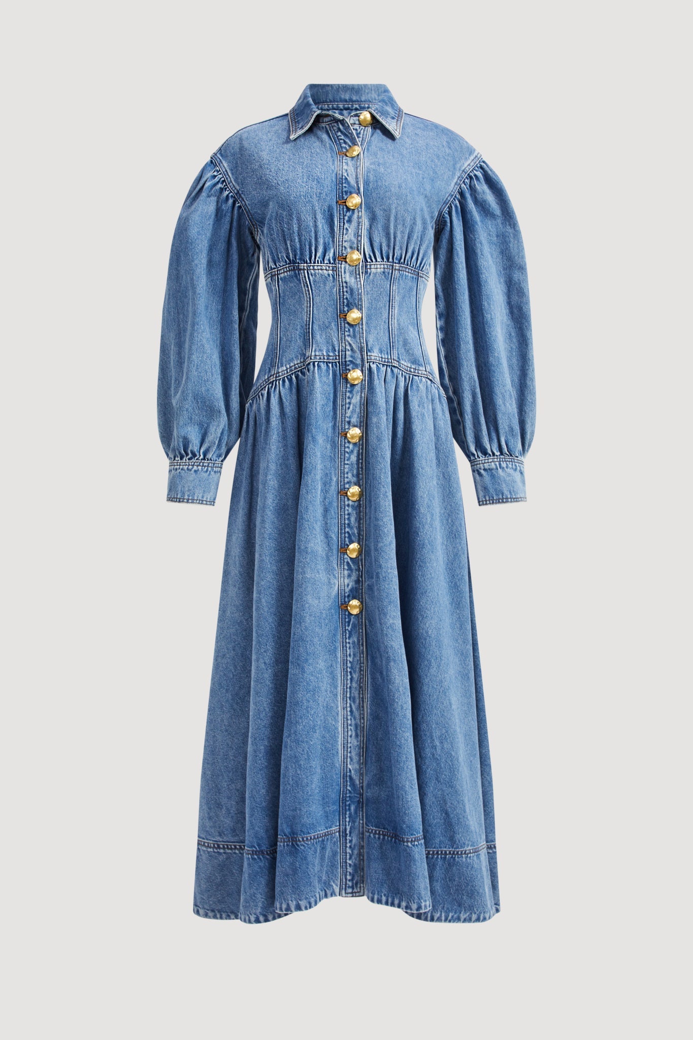 Lorraine Denim Midi Dress