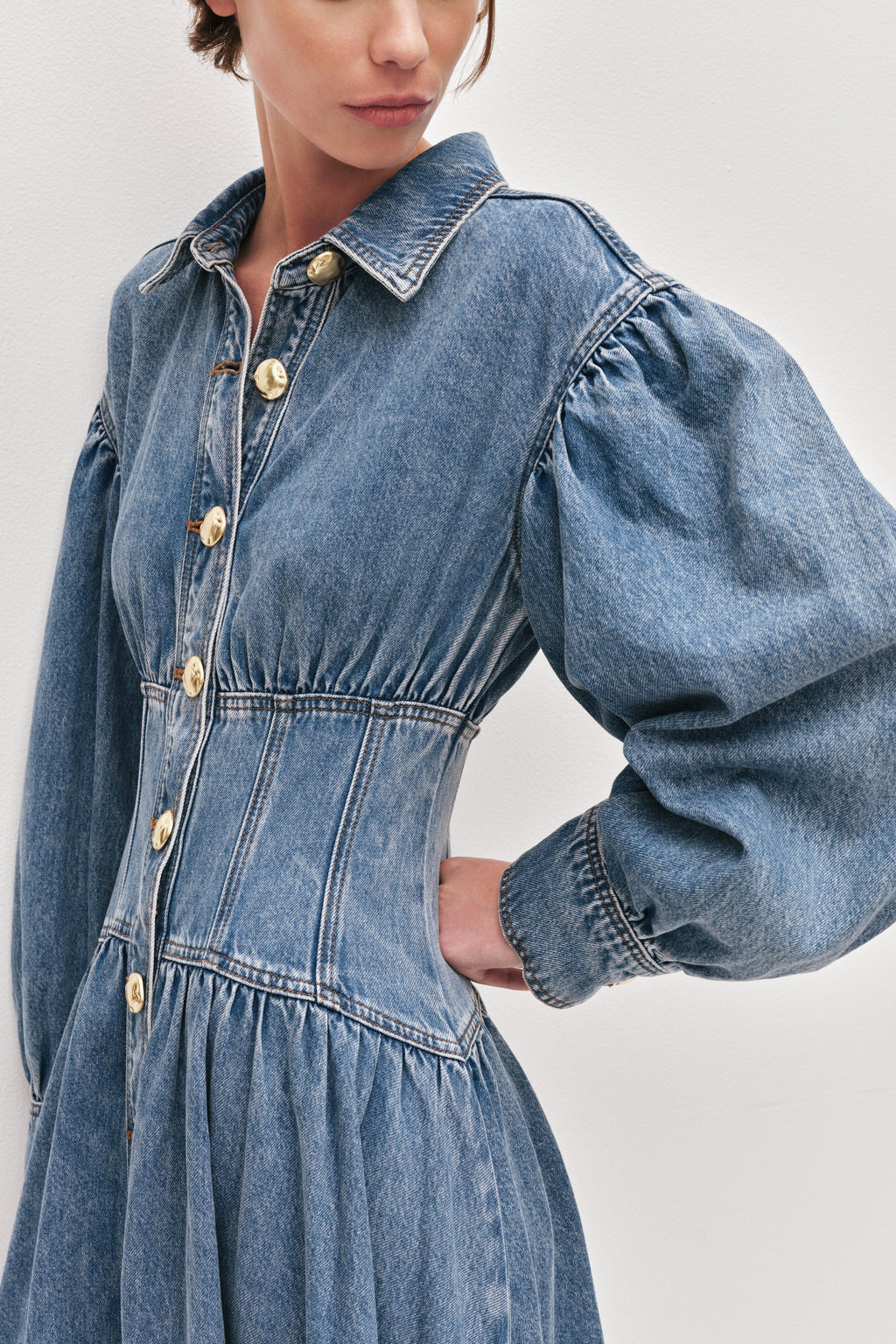 Lorraine Denim Midi Dress