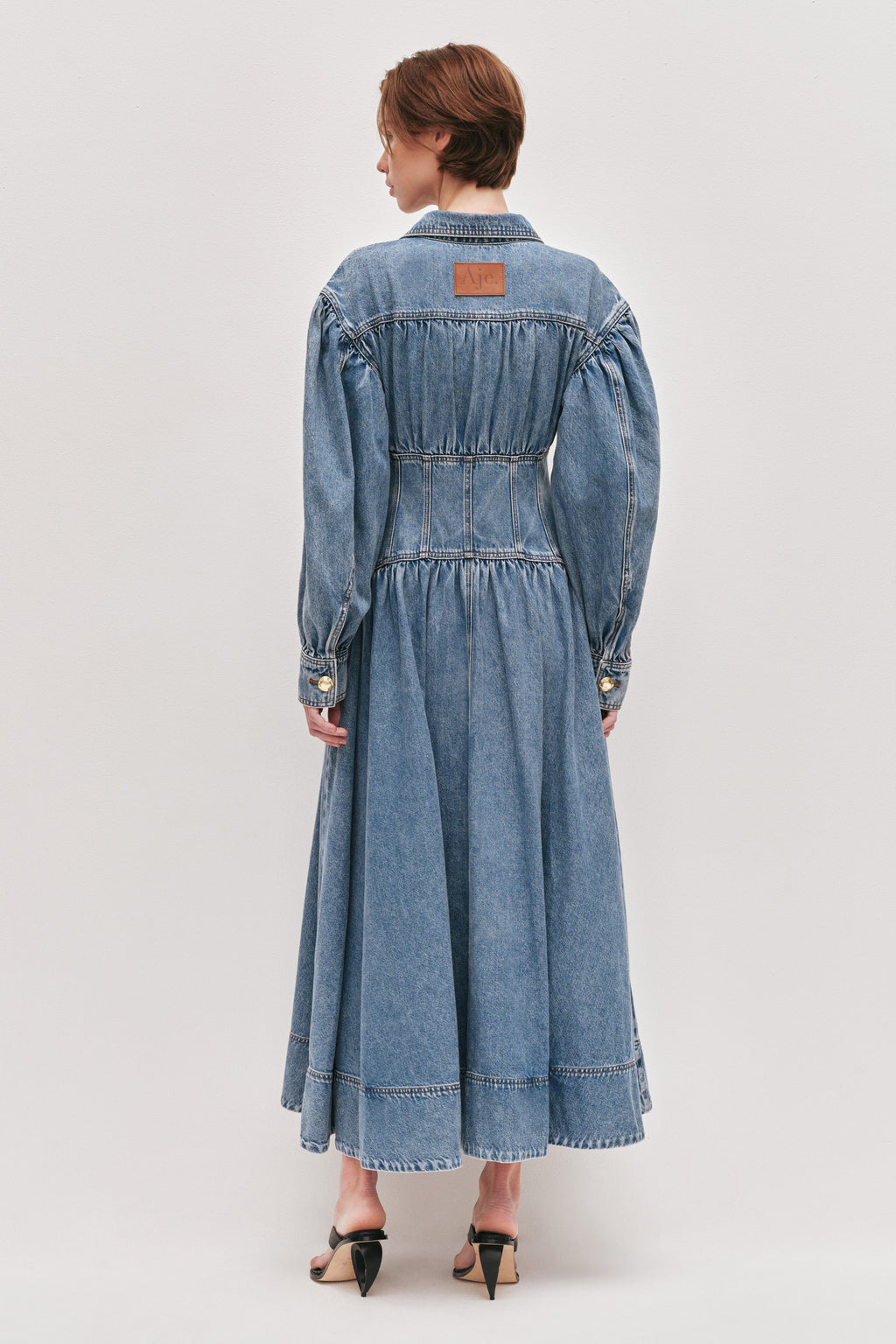 Lorraine Denim Midi Dress