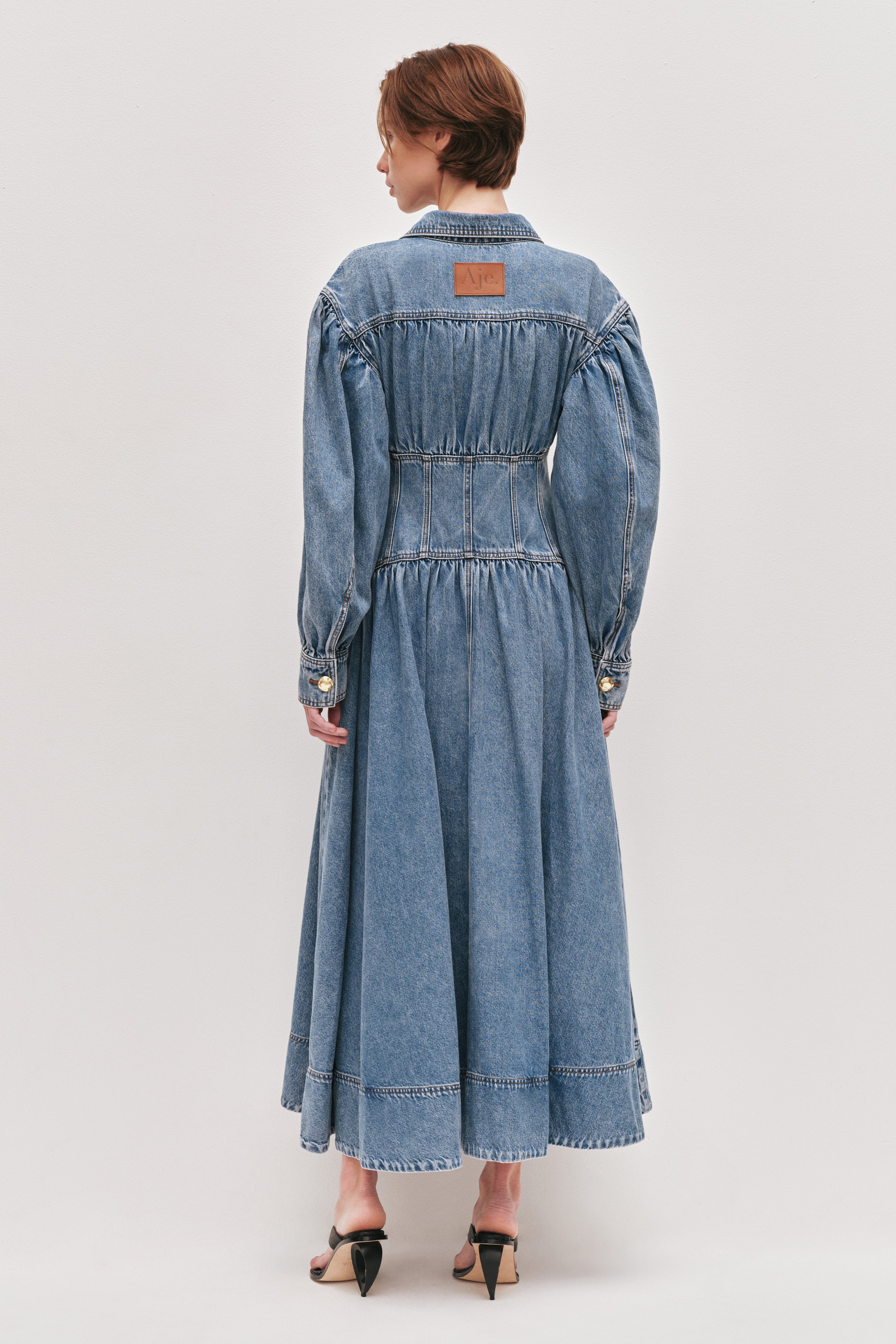 Lorraine Denim Midi Dress