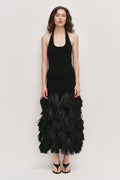 Elva Raffia Knit Midi Dress