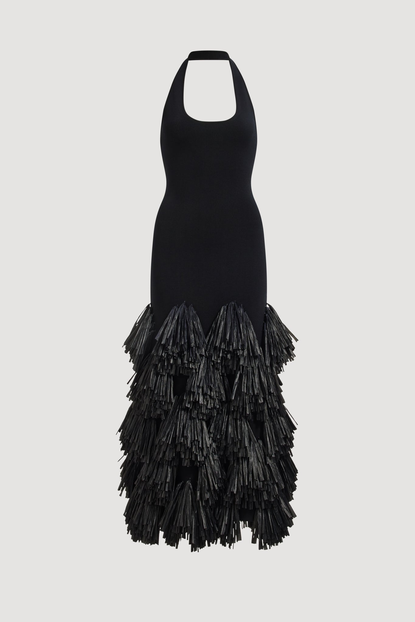Elva Raffia Knit Midi Dress