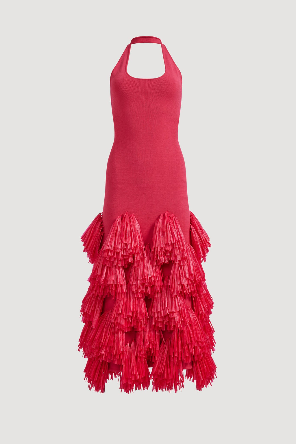 Elva Raffia Knit Midi Dress