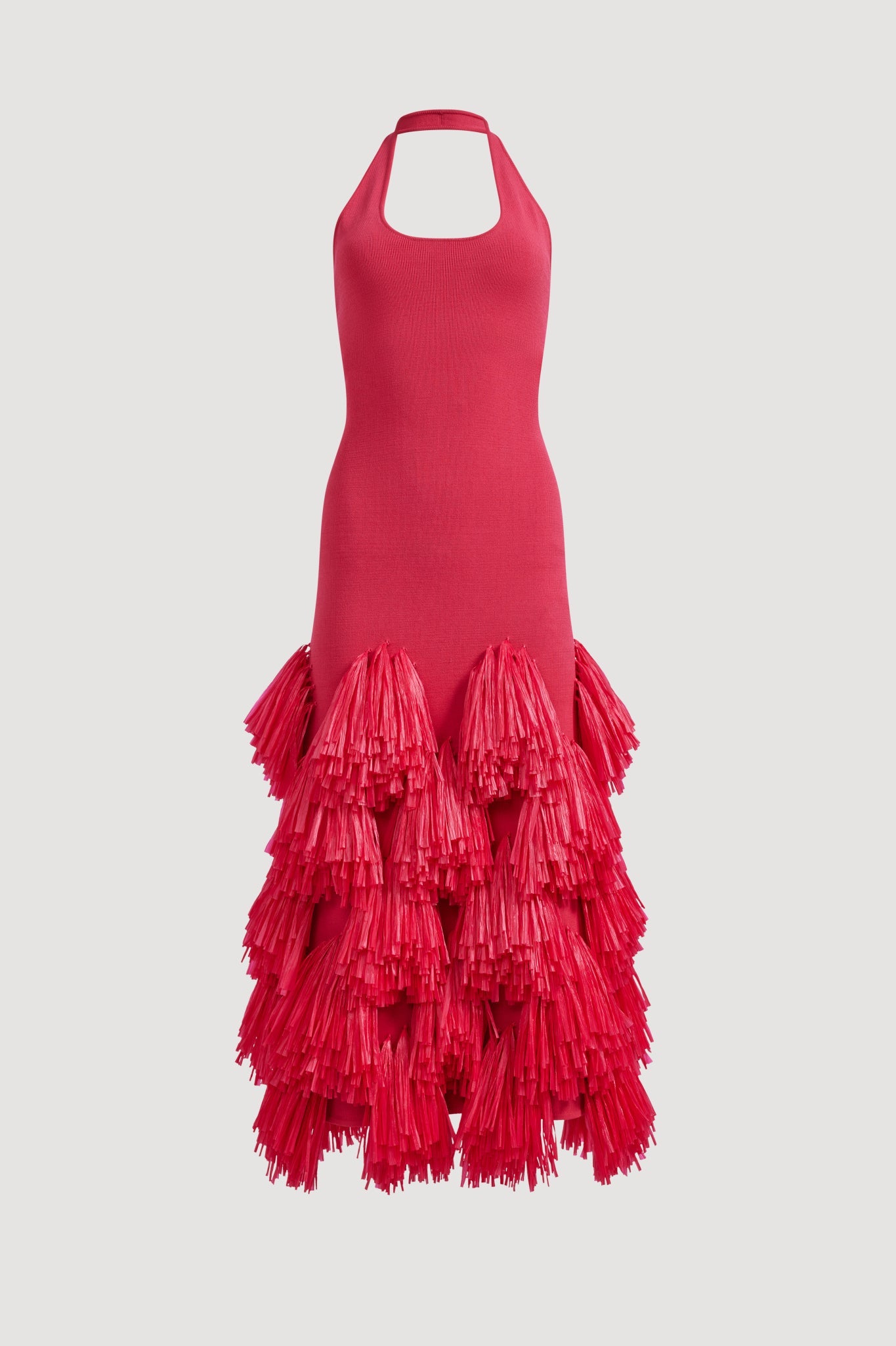 Elva Raffia Knit Midi Dress