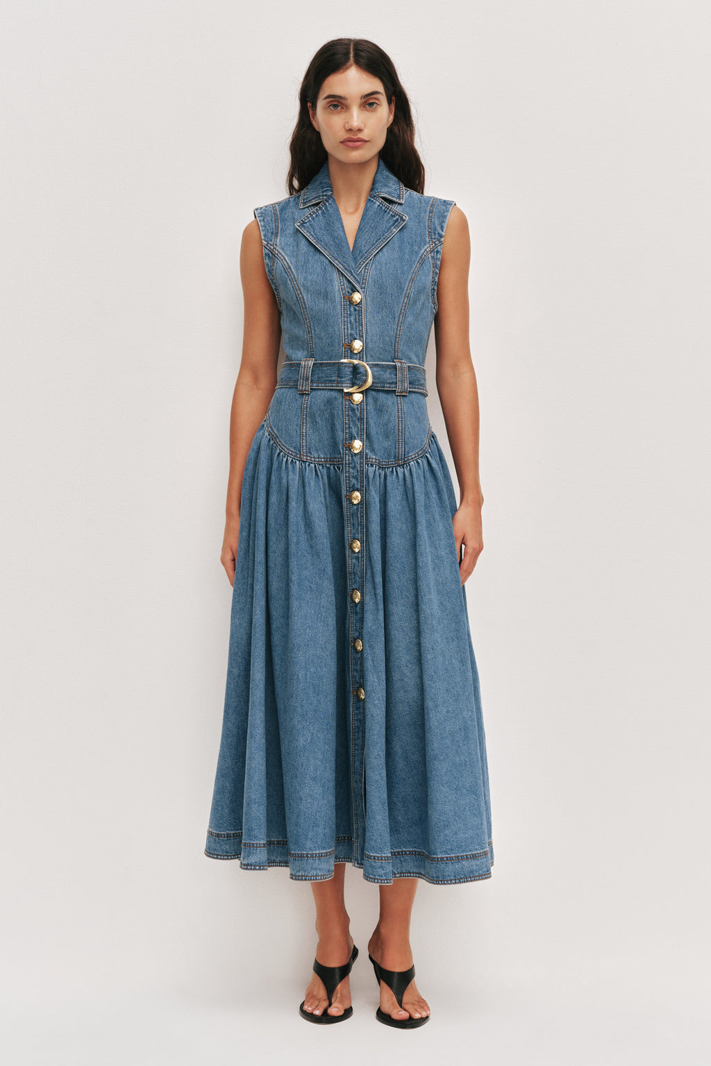 Liliana Denim Midi Dress
