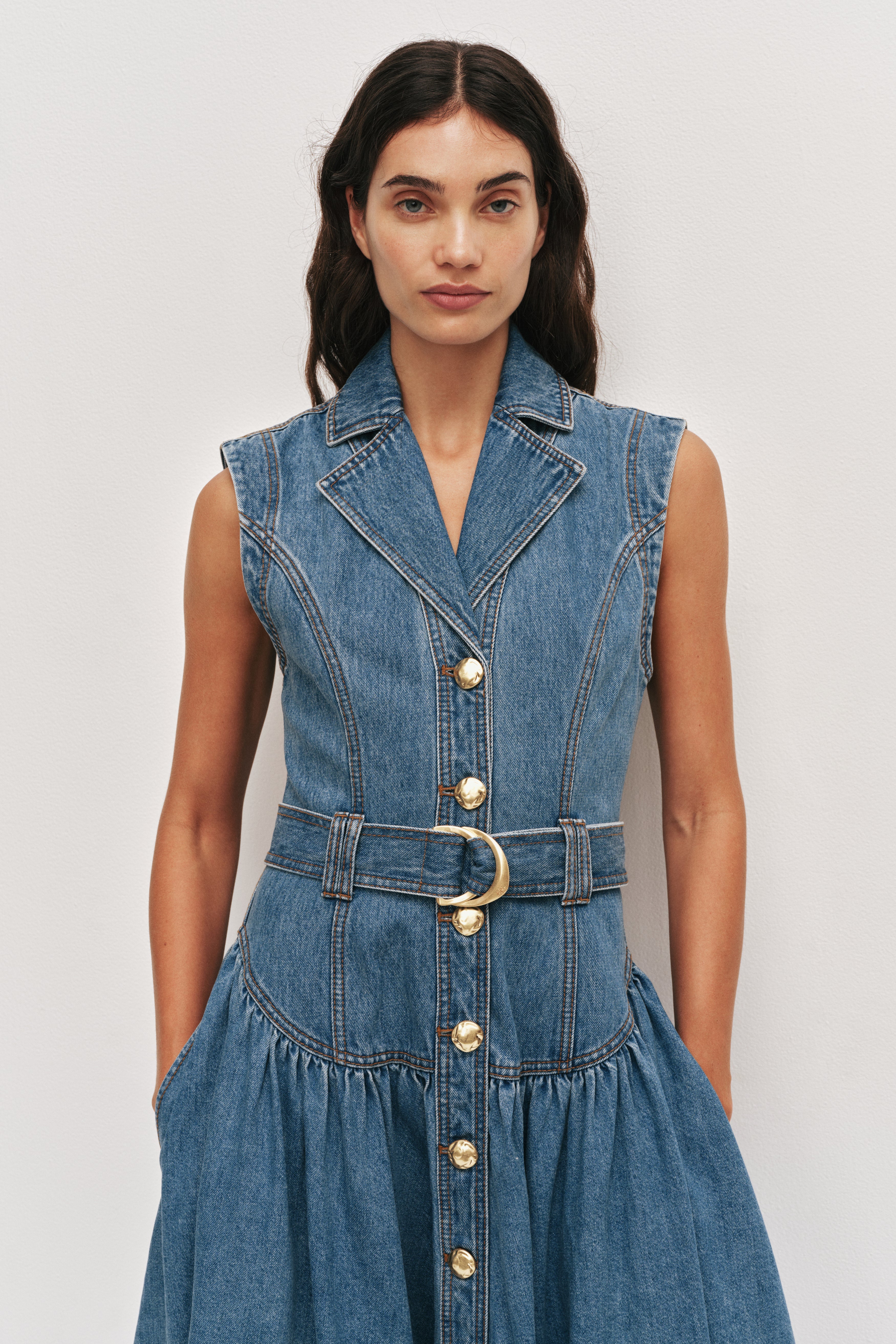 Liliana Denim Midi Dress