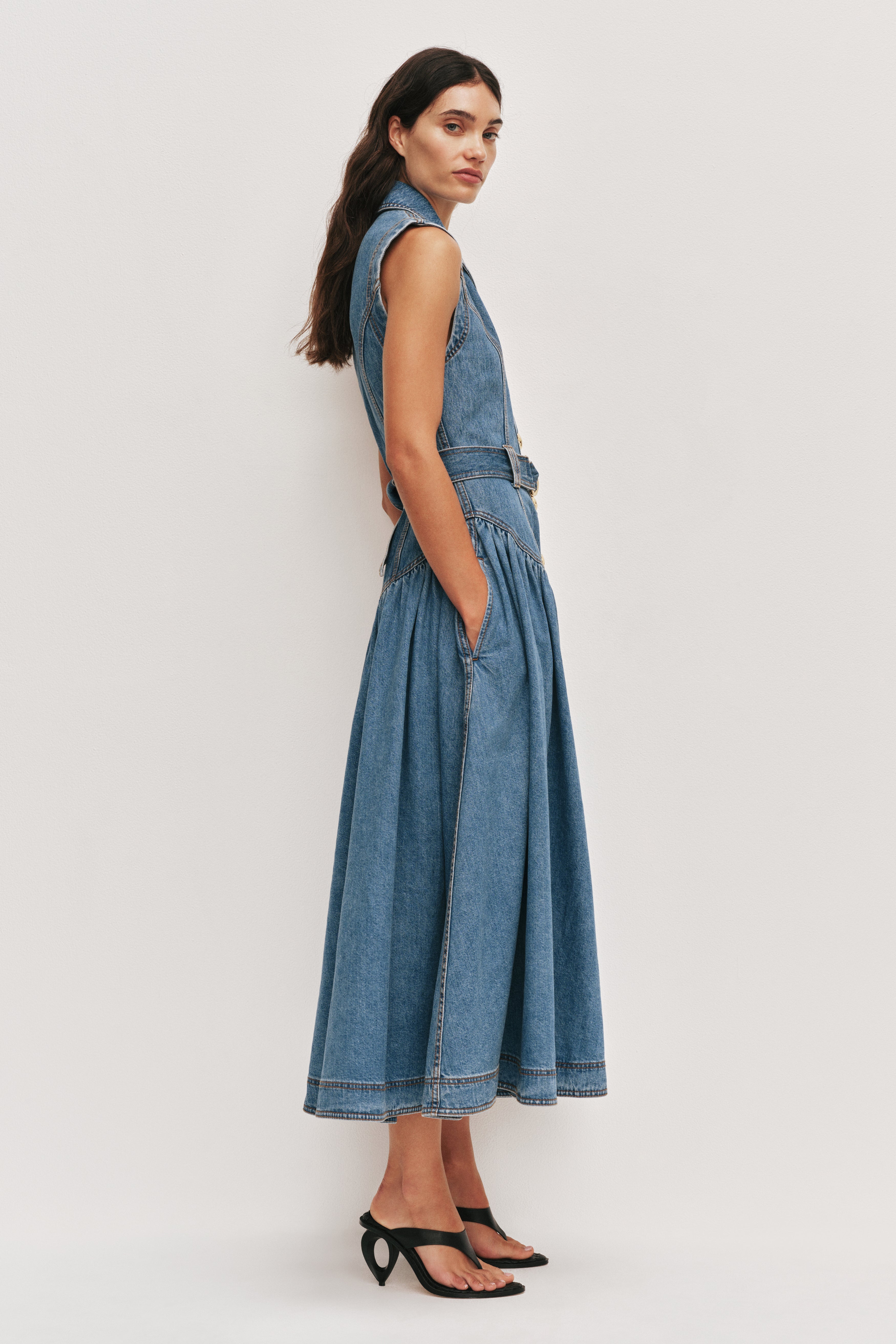 Liliana Denim Midi Dress