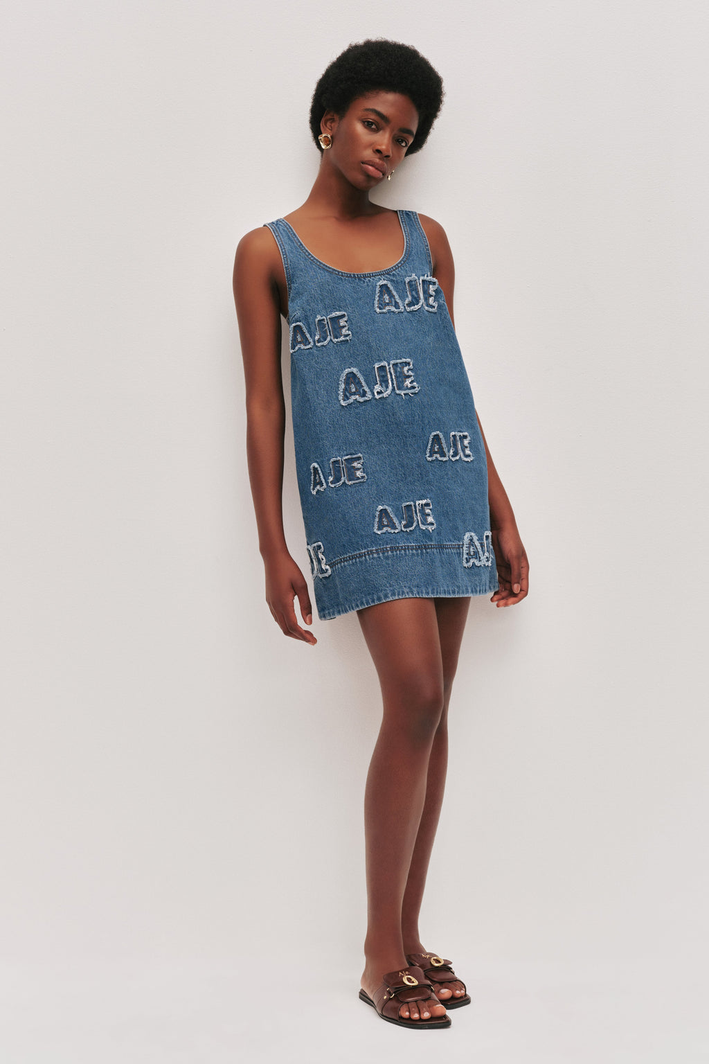 Electra Logo Denim Mini Dress