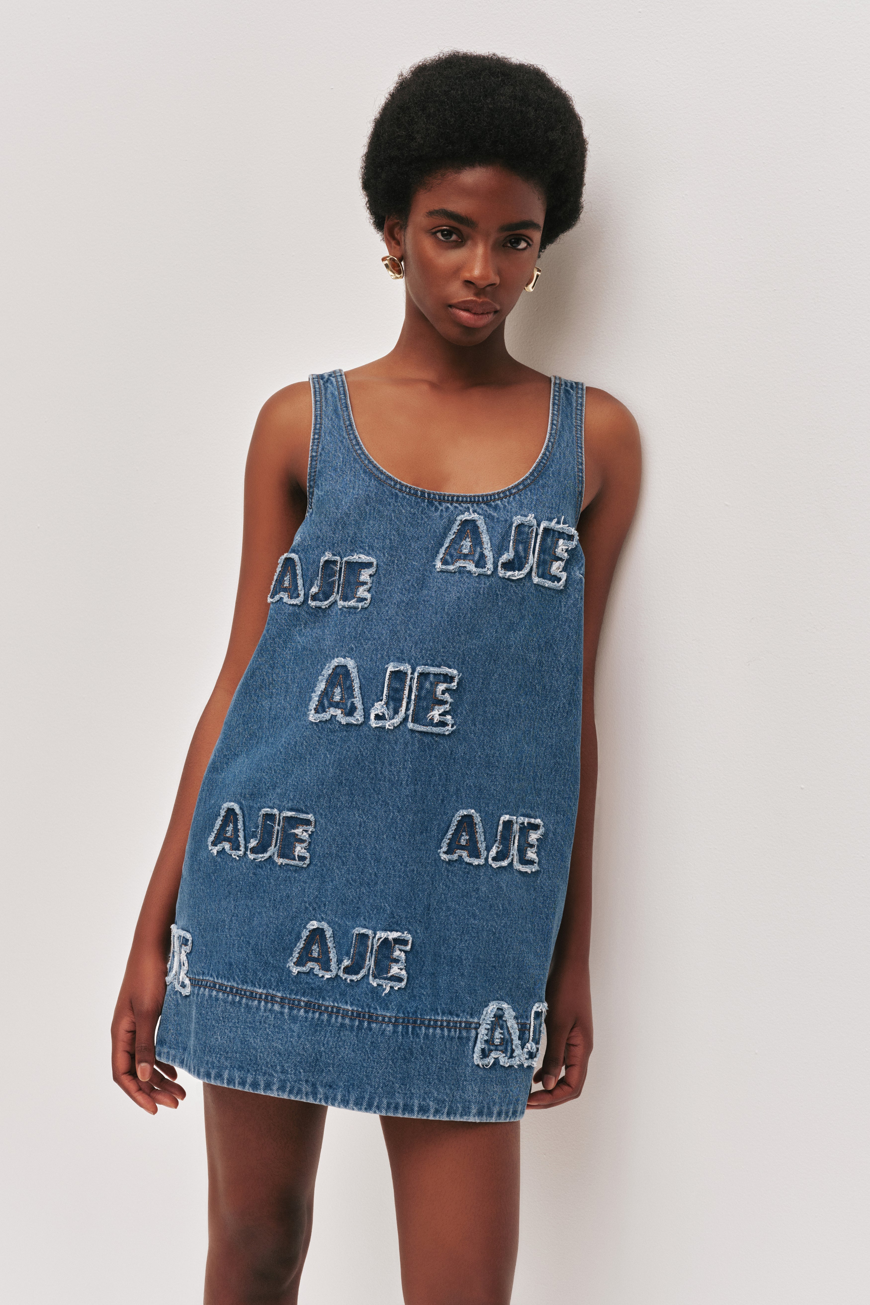 Electra Logo Denim Mini Dress