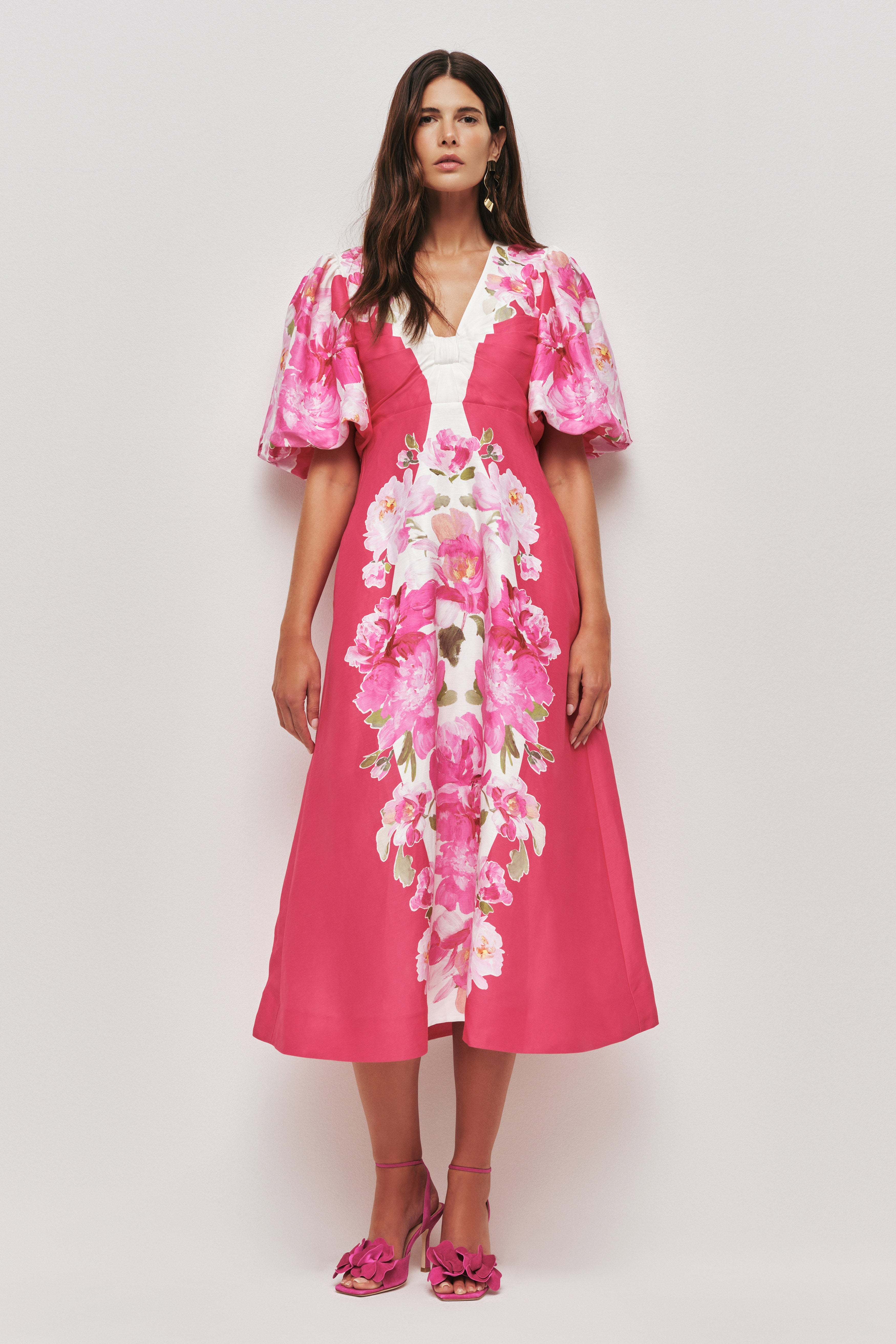 Overflow Knotted Midi Dress
