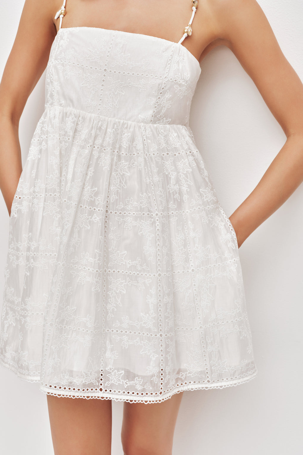 Merritt Embroidered Mini Dress