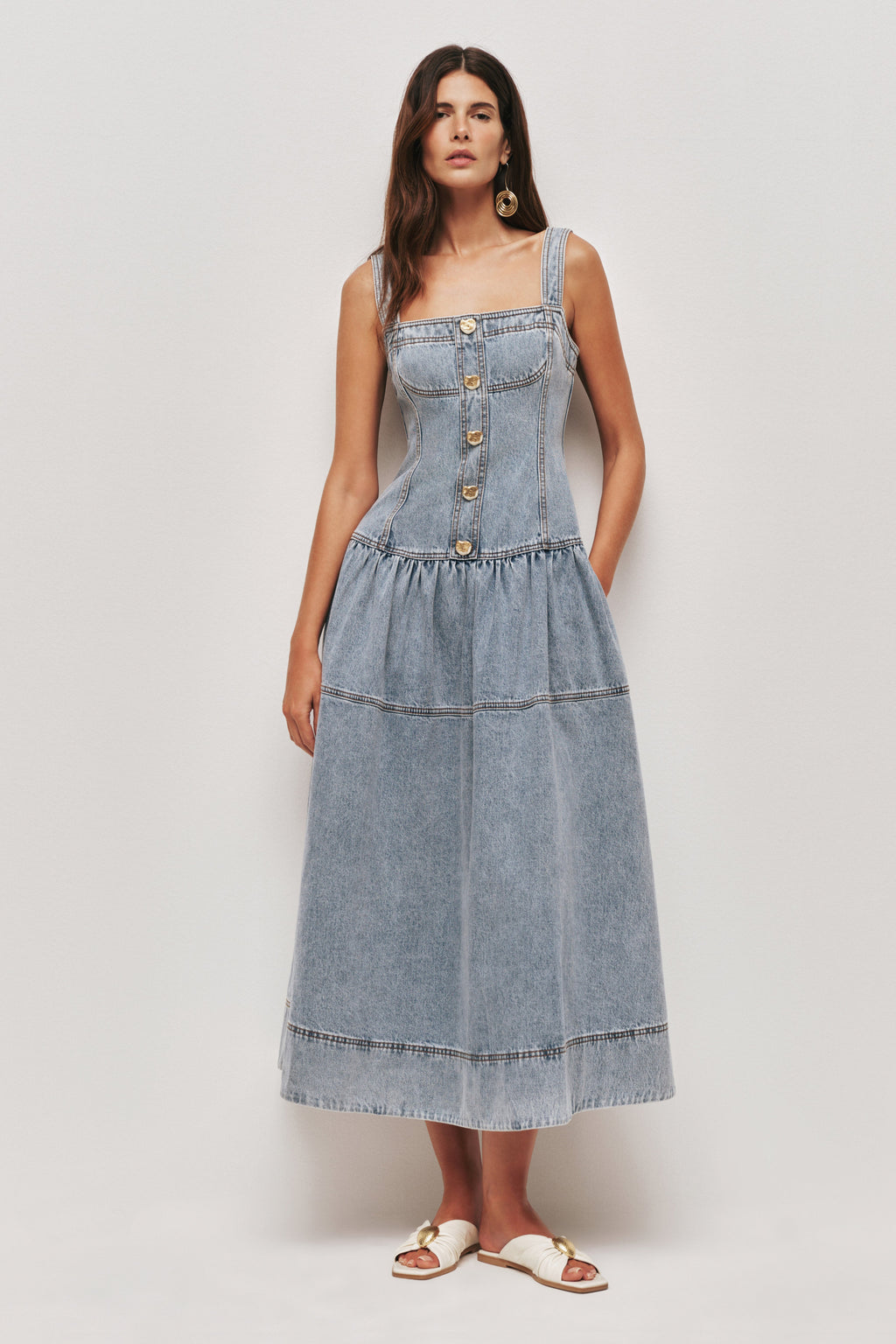 Birch Denim Midi Dress