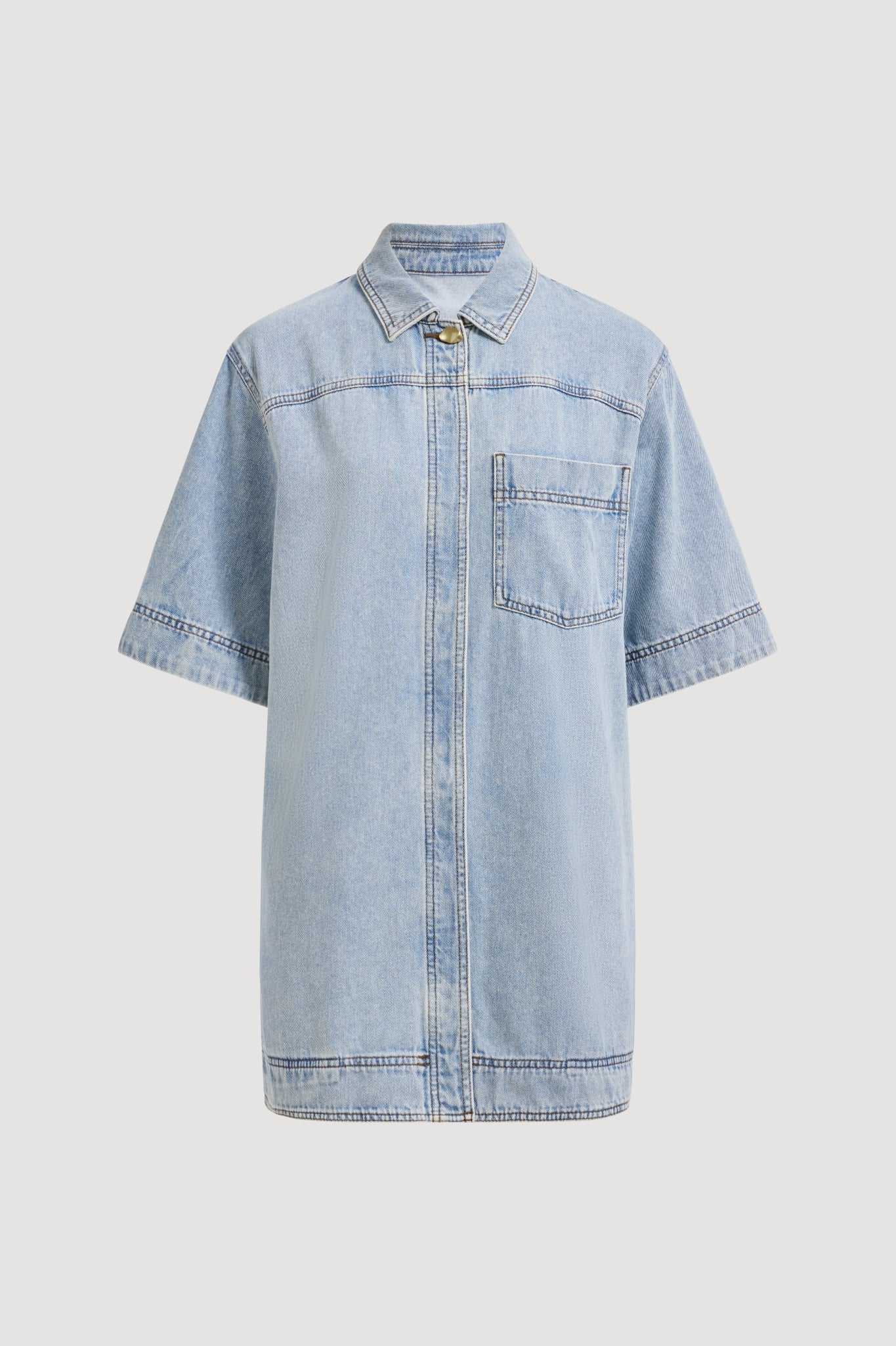 Corrie Denim Mini Tunic Dress