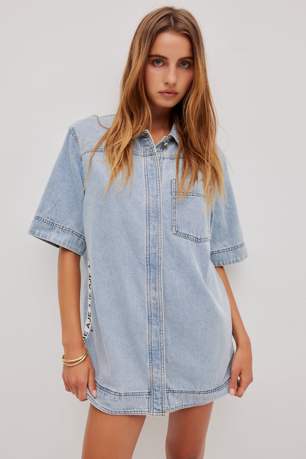 Corrie Denim Mini Tunic Dress