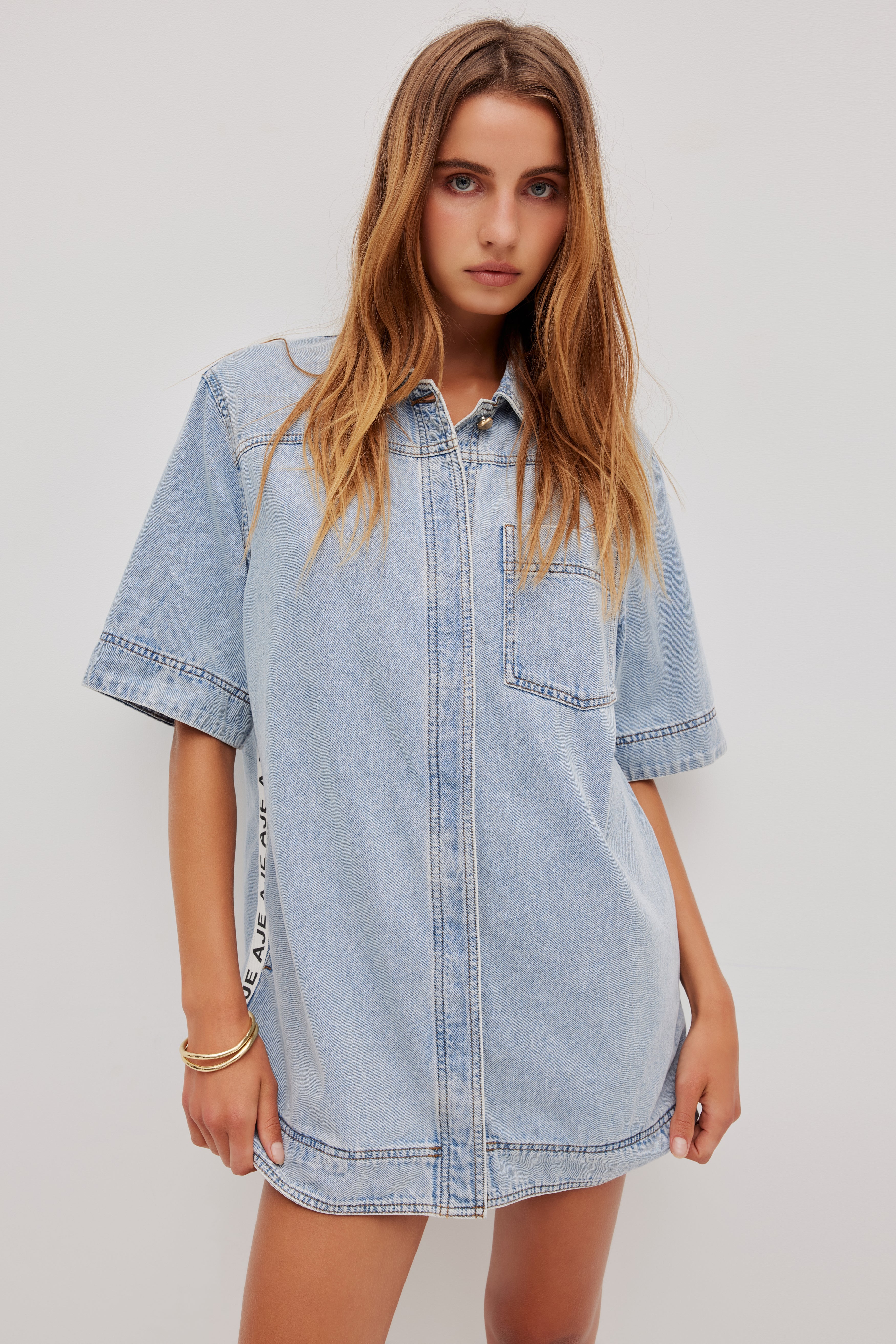 Corrie Denim Mini Tunic Dress