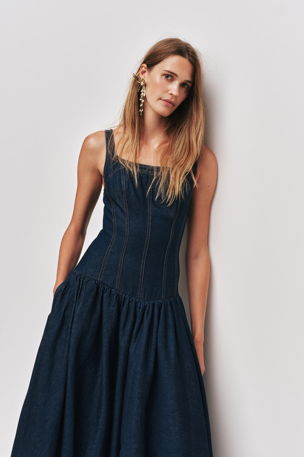 Briar Denim Midi Dress