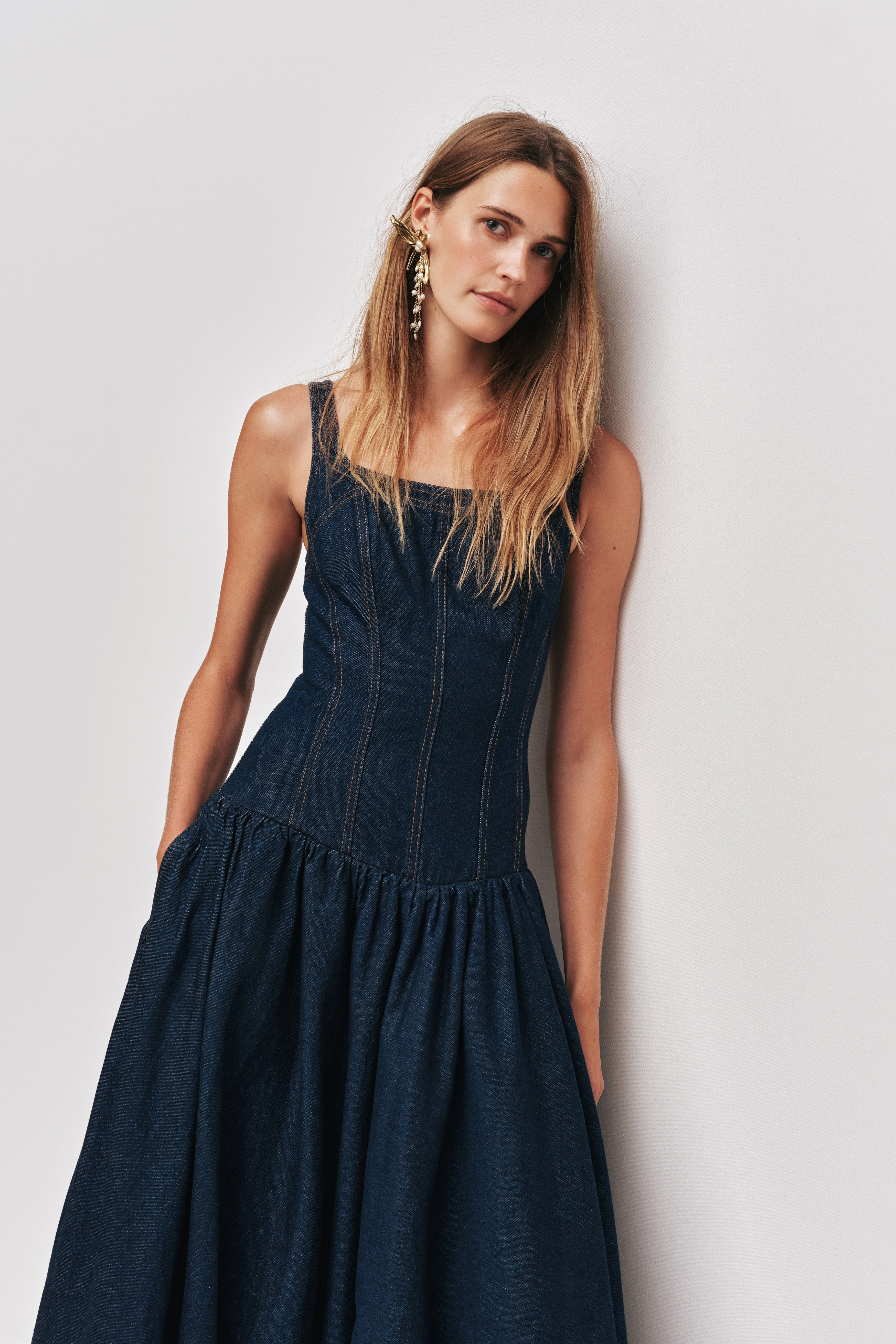 Briar Denim Midi Dress