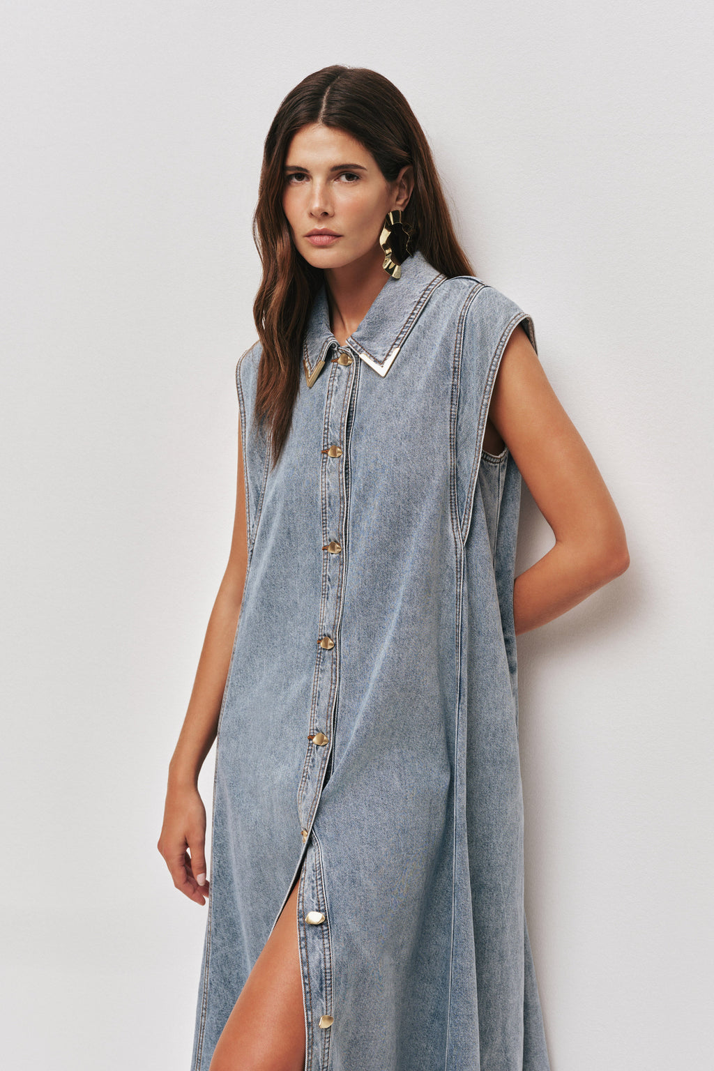 Amara Denim Maxi Dress