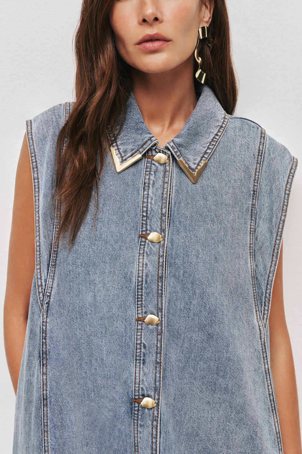 Amara Denim Maxi Dress