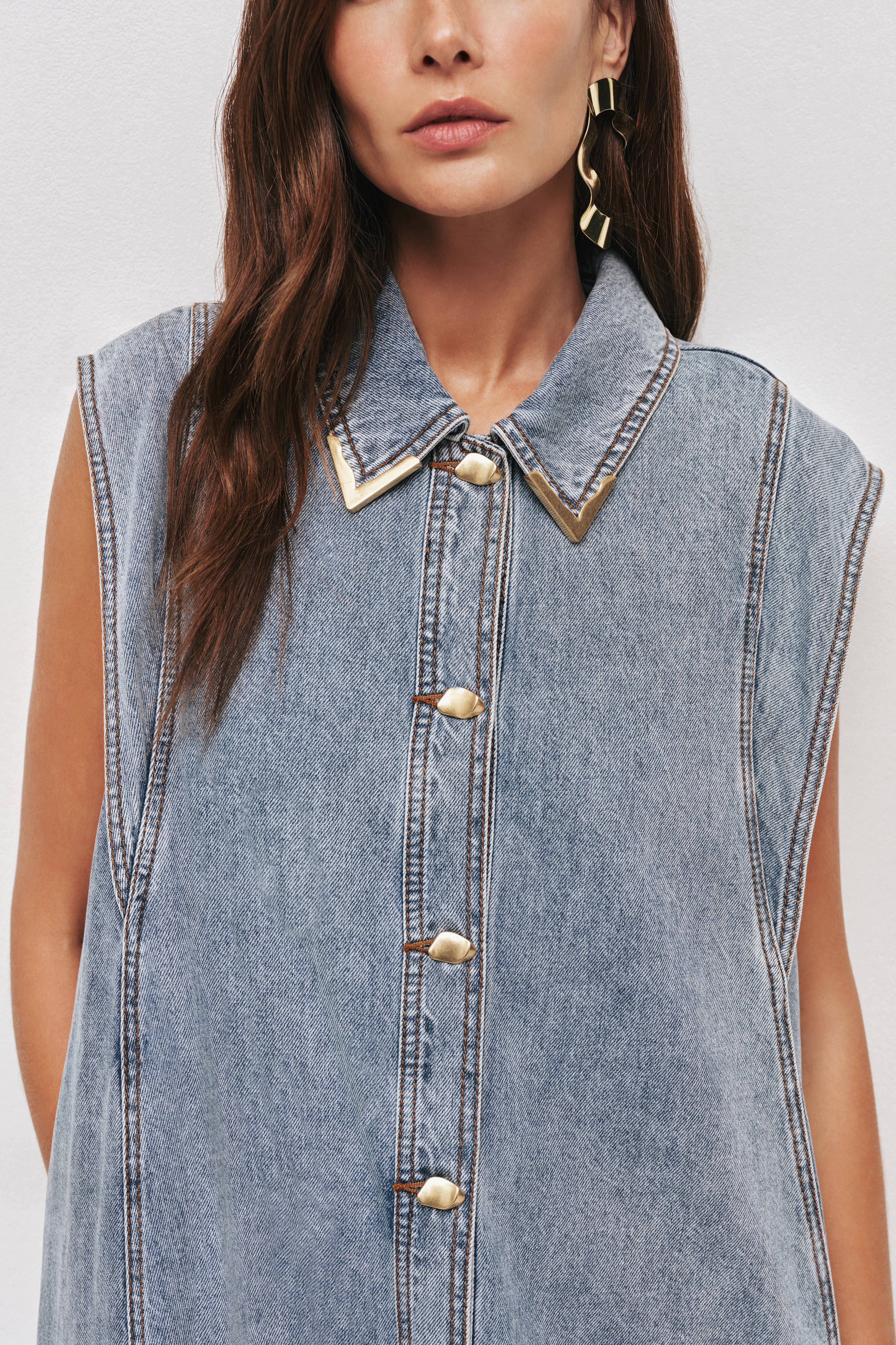 Amara Denim Maxi Dress