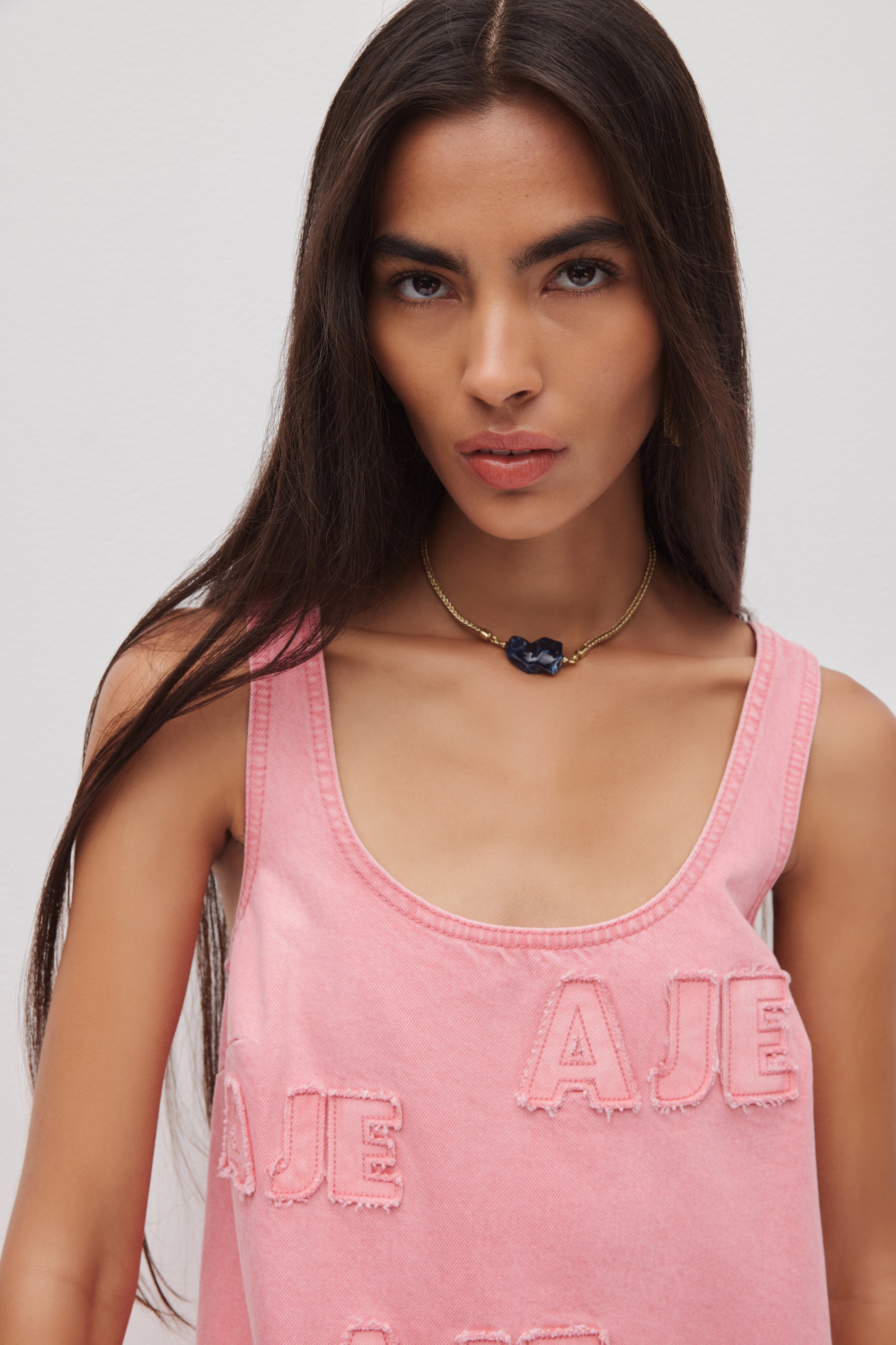 Electra Logo Denim Mini Dress