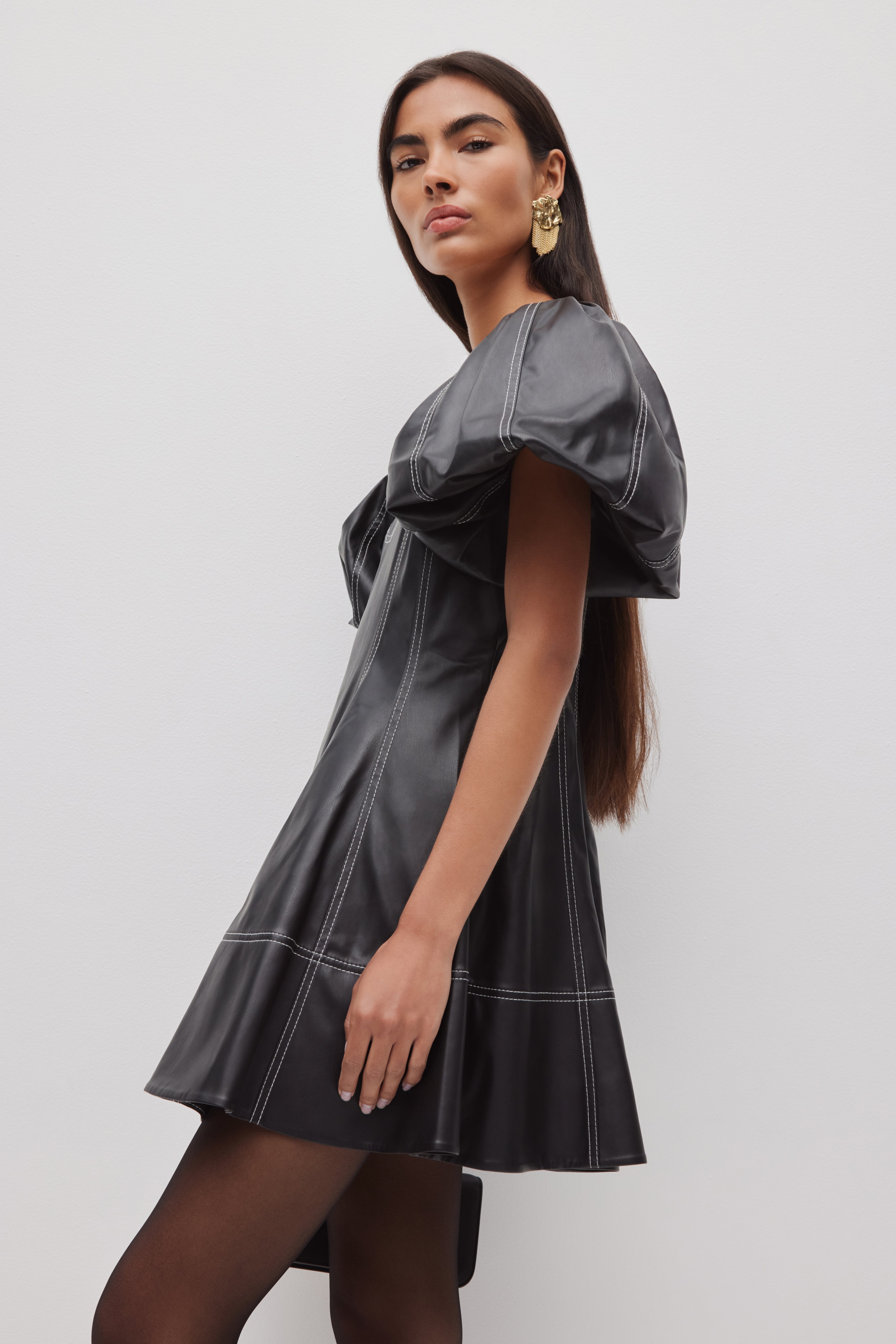 Ether Puff Sleeve Mini Dress