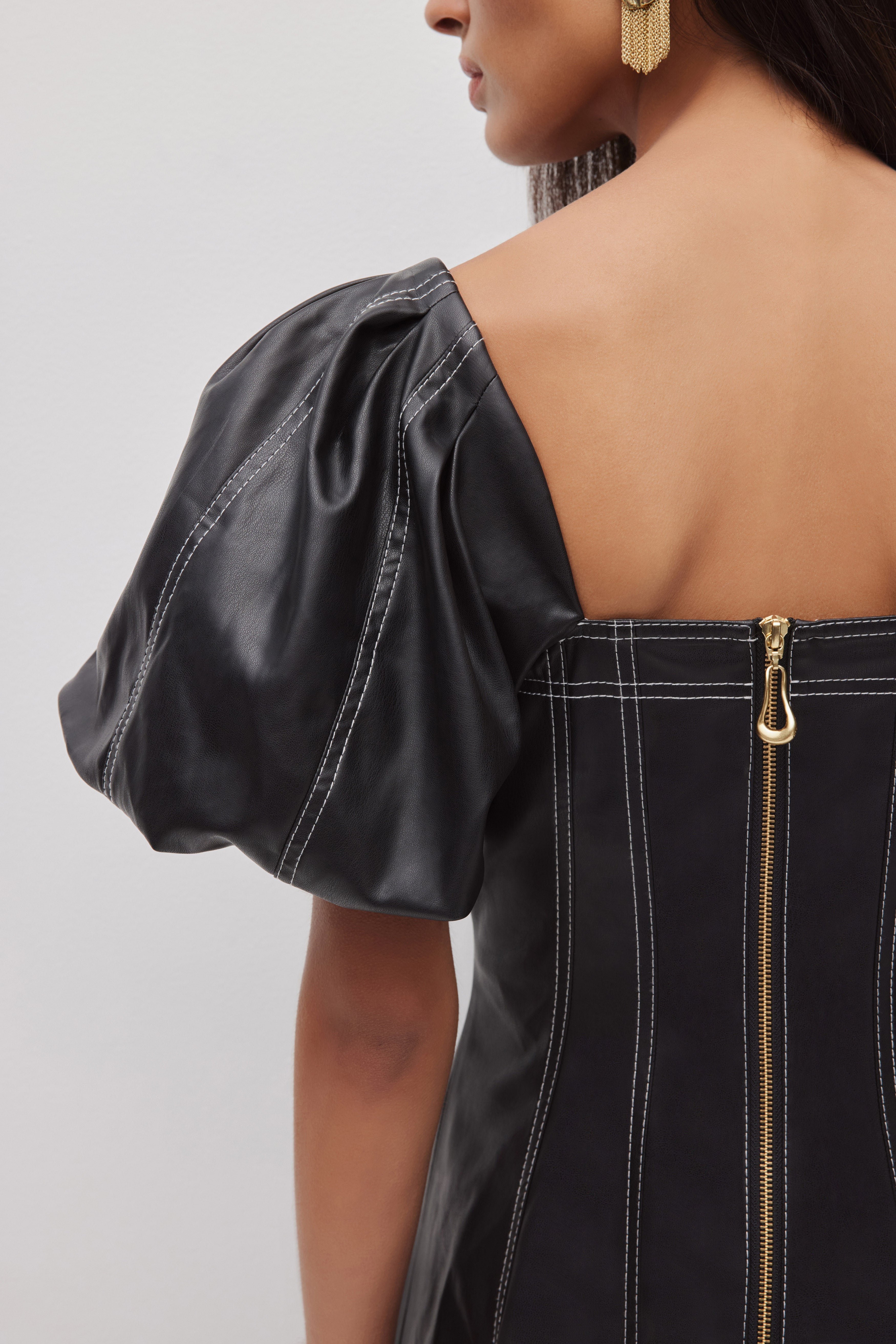 Ether Puff Sleeve Mini Dress