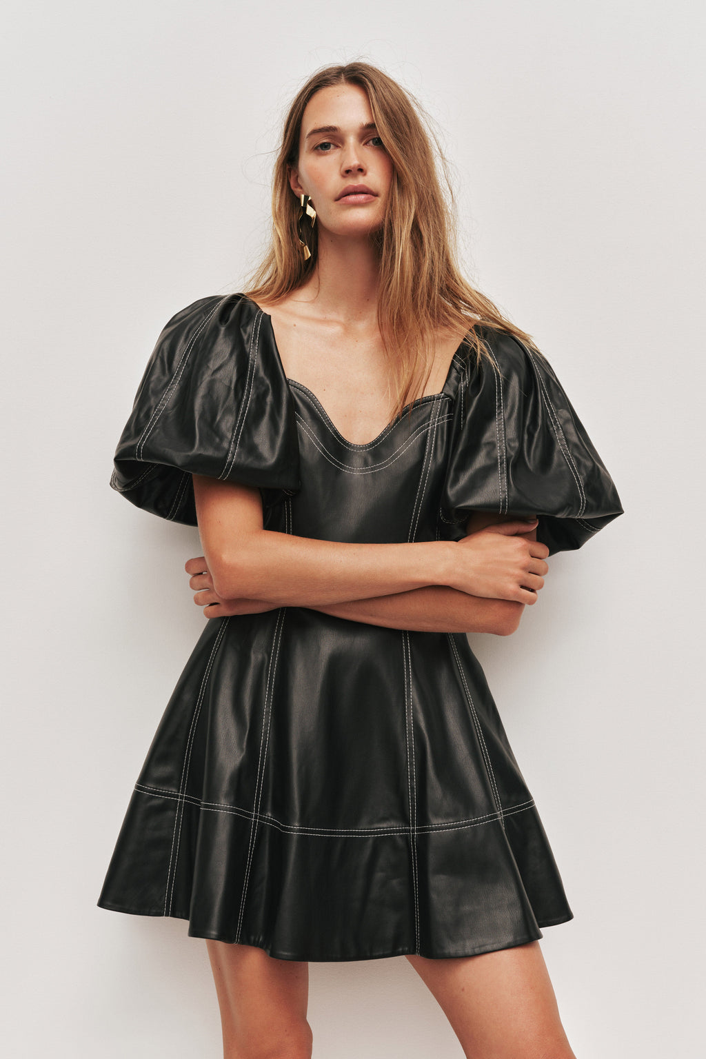Ether Puff Sleeve Mini Dress