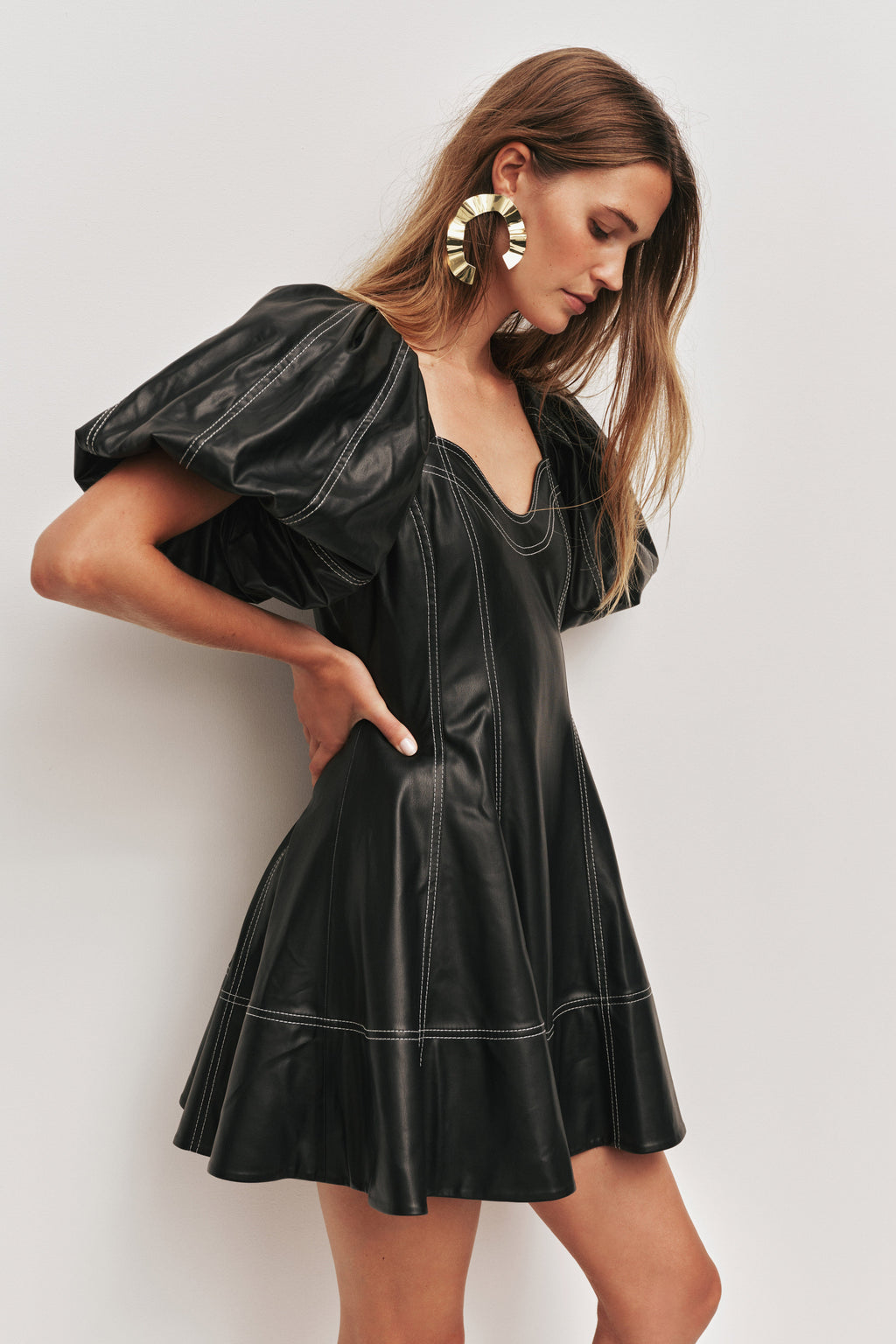 Ether Puff Sleeve Mini Dress