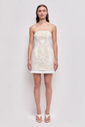 Perilla Embroidered Mini Dress