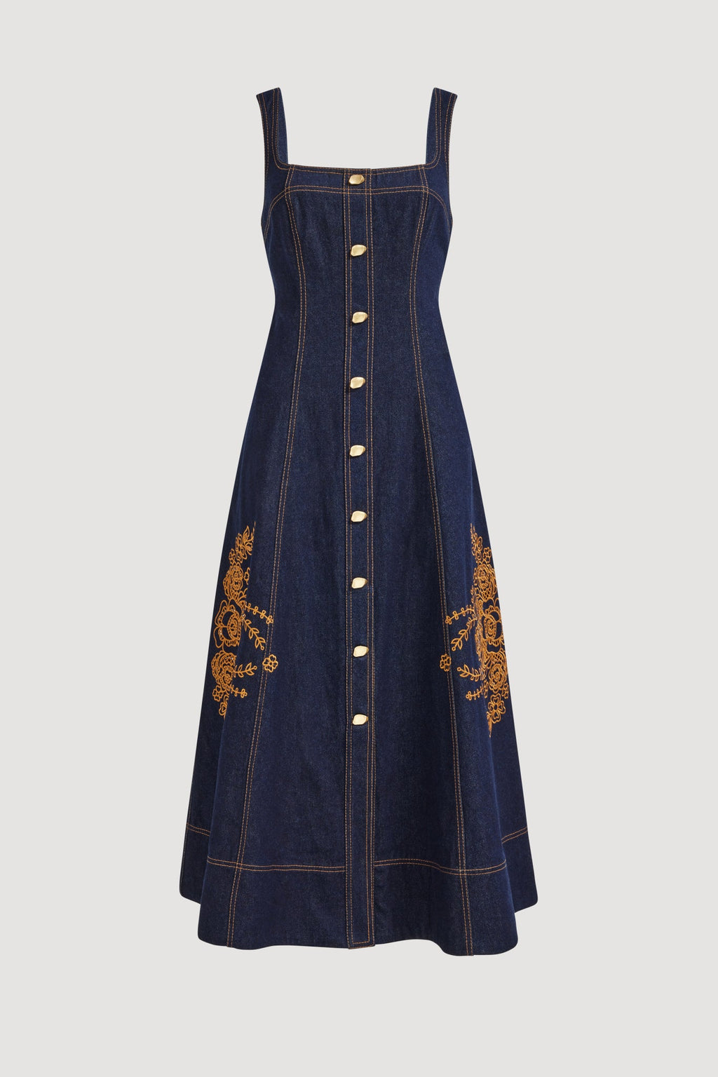 Elora Denim Midi Dress