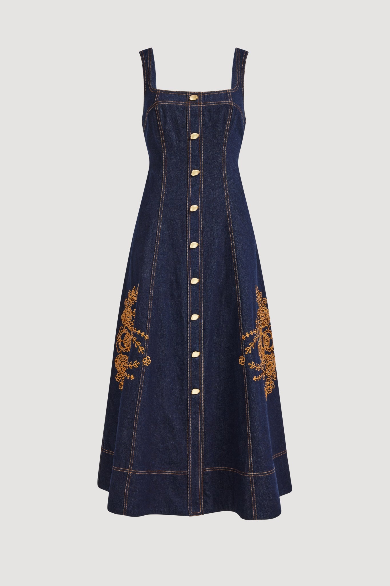 Elora Denim Midi Dress