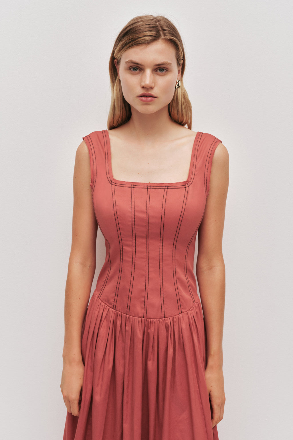 Parallel Midi Dress
