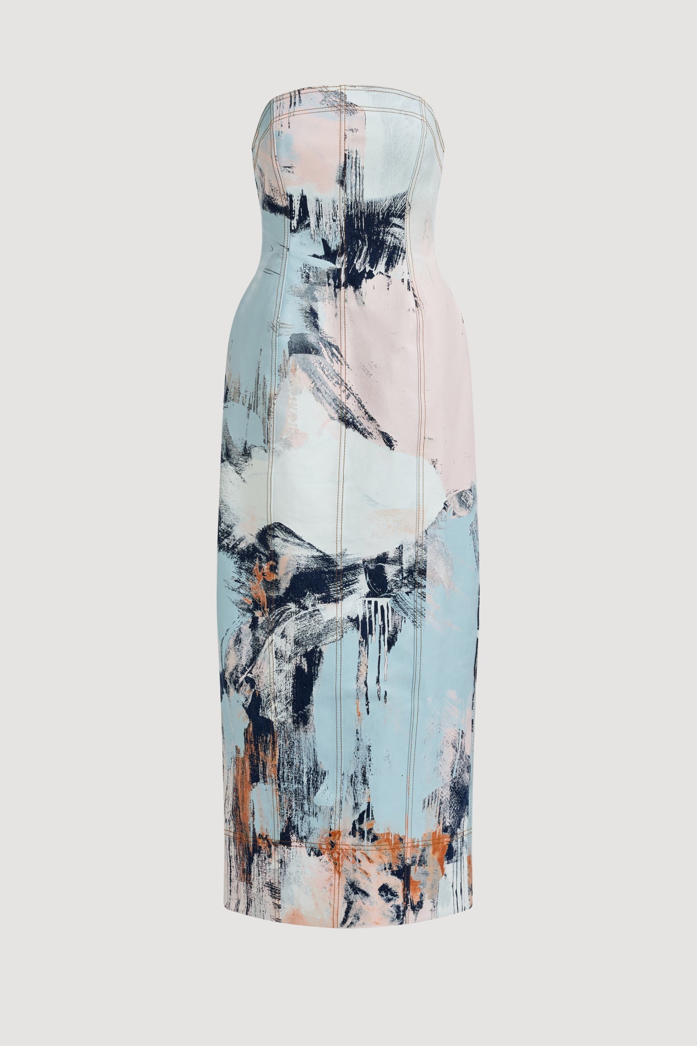 Lettera Denim Midi Dress