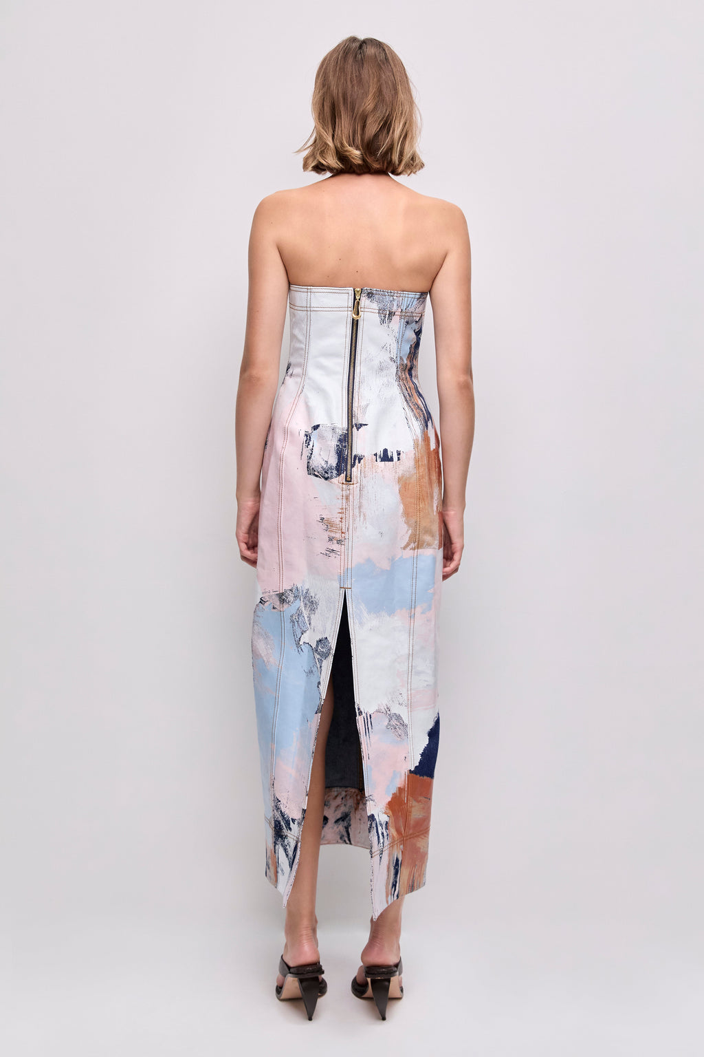 Lettera Denim Midi Dress