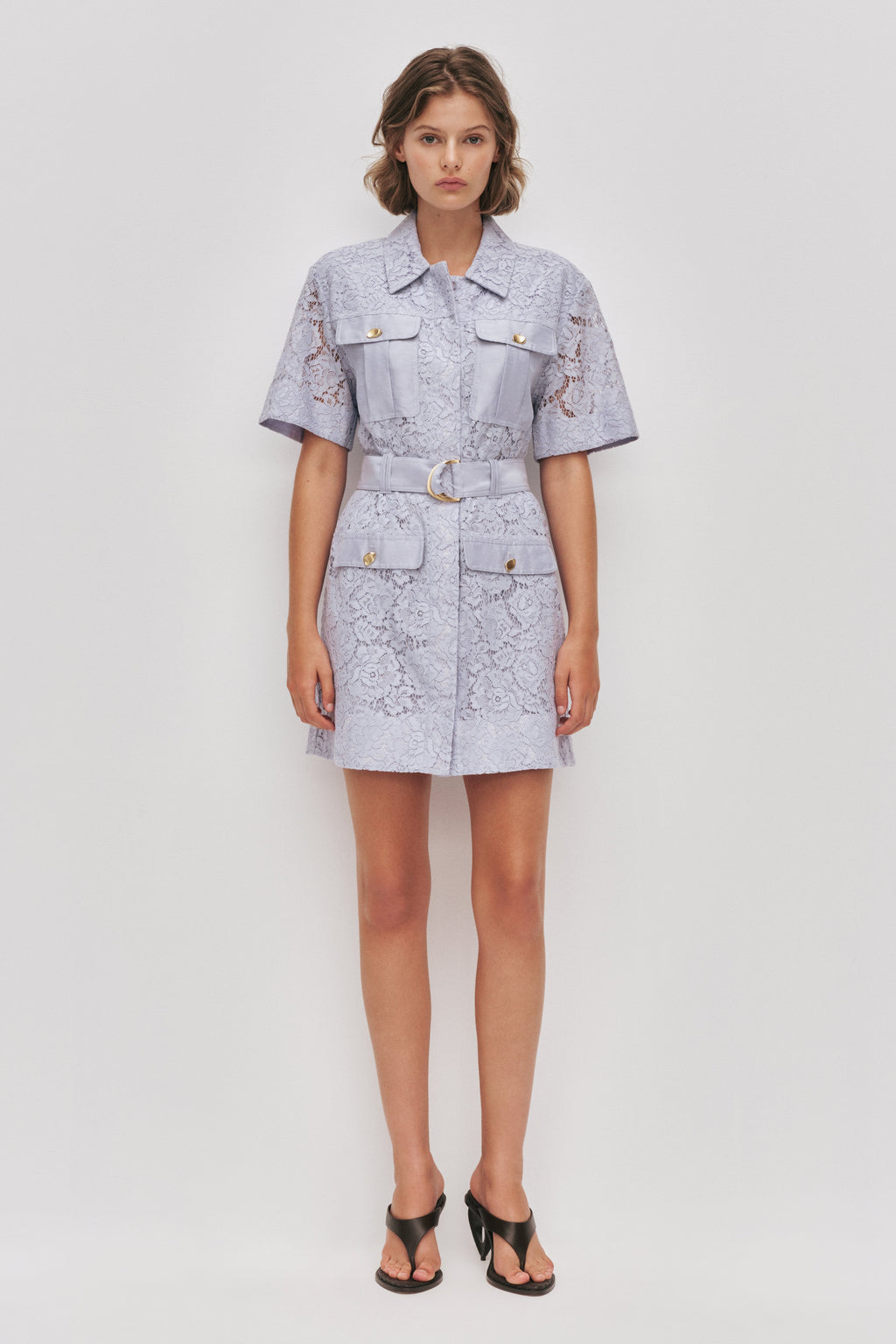 Mystic Lace Mini Shirt Dress