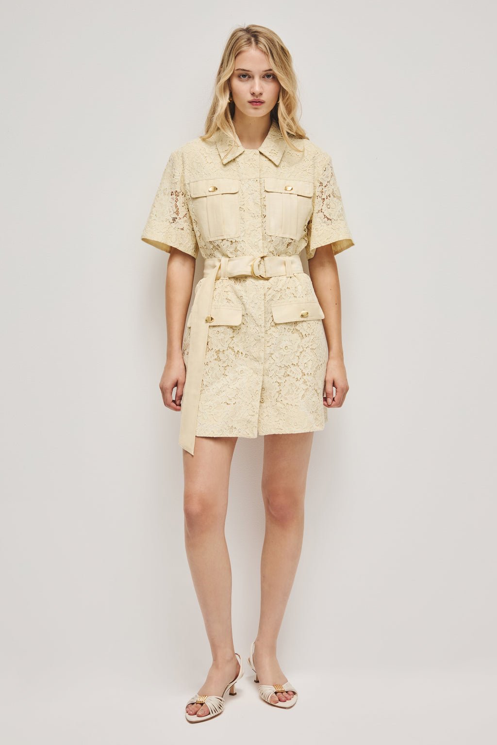 Mystic Lace Mini Shirt Dress