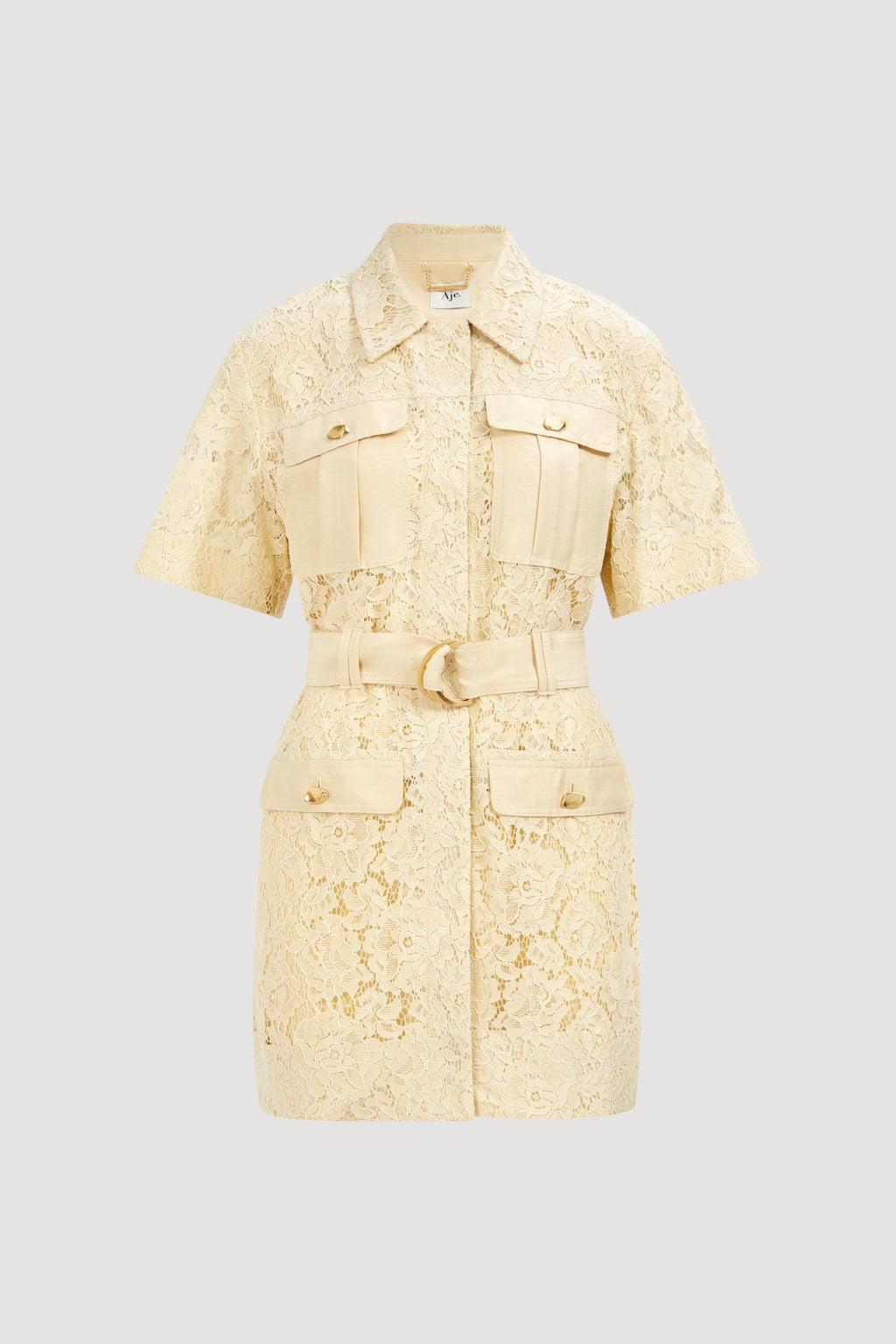 Mystic Lace Mini Shirt Dress