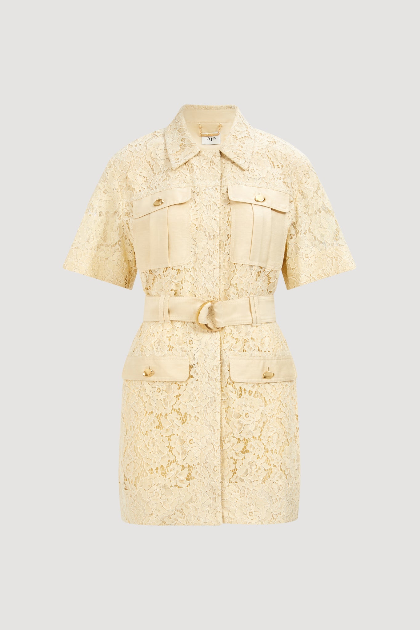 Mystic Lace Mini Shirt Dress