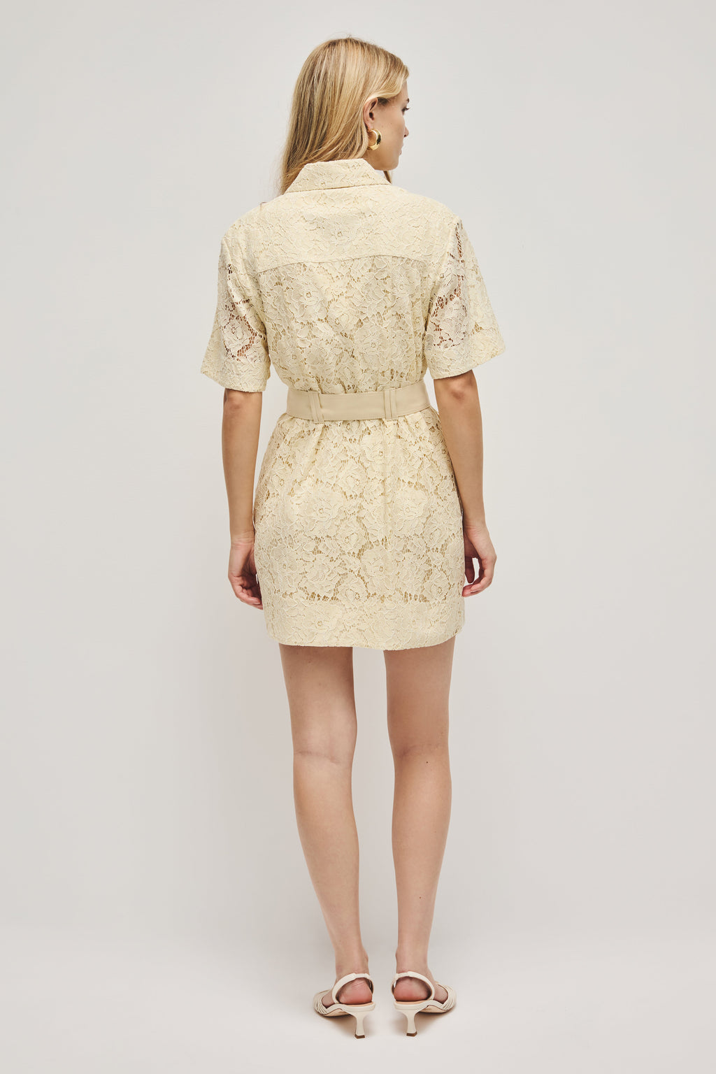 Mystic Lace Mini Shirt Dress