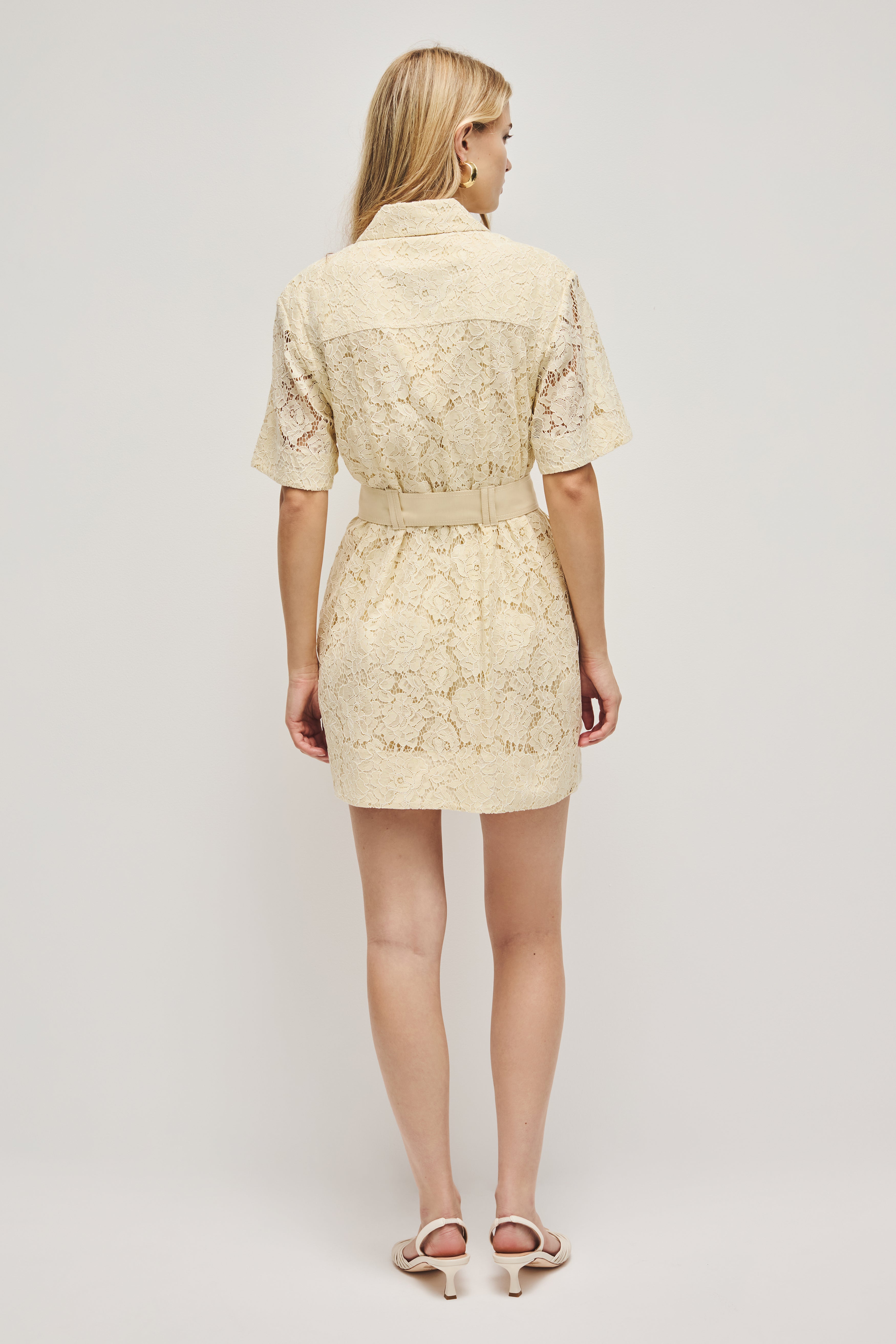 Mystic Lace Mini Shirt Dress