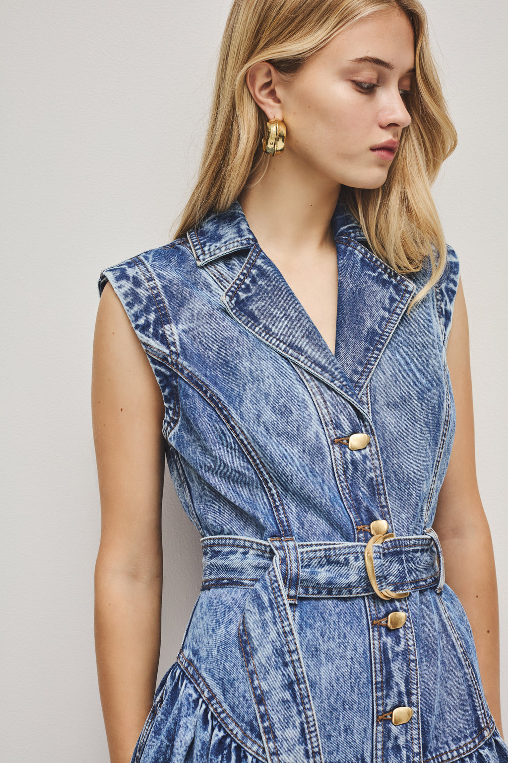 Angelina Belted Midi Dress