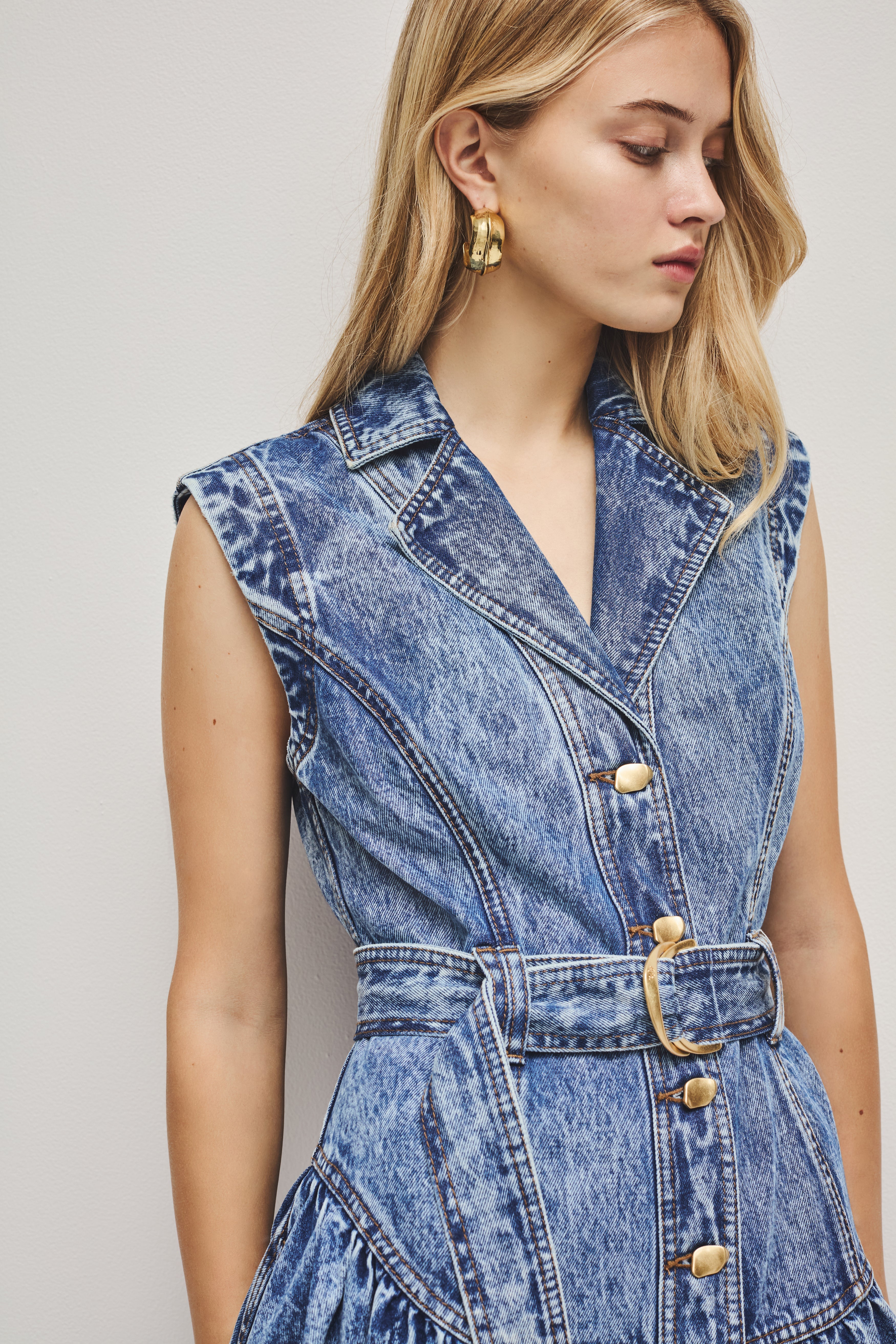 Angelina Belted Midi Dress