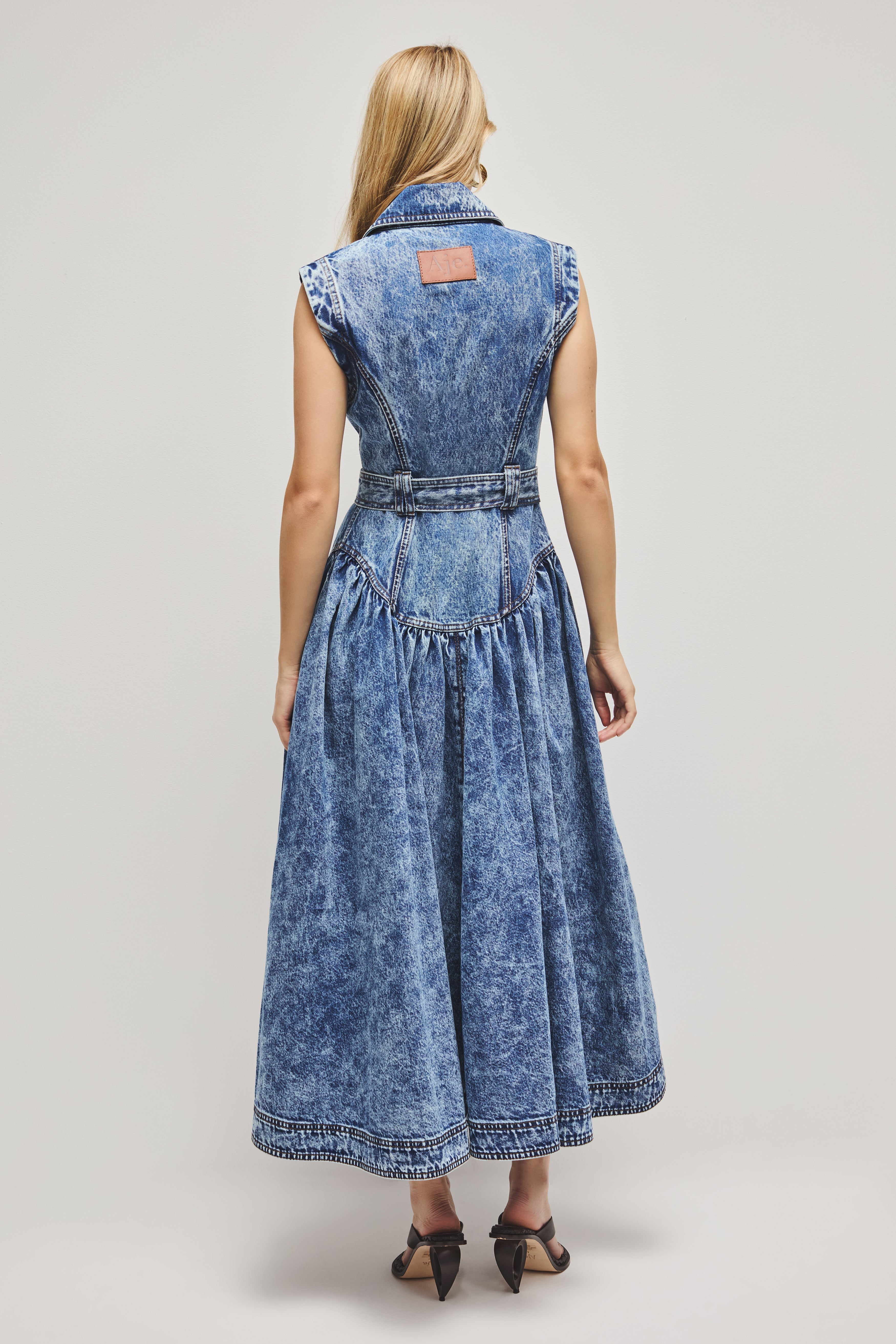 Angelina Belted Midi Dress