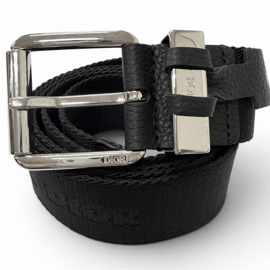 Dior Homme Logo Silver Pin Buckle Belt Black Recommended