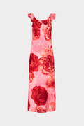 Scarlett Printed Ruffle Neck Dress