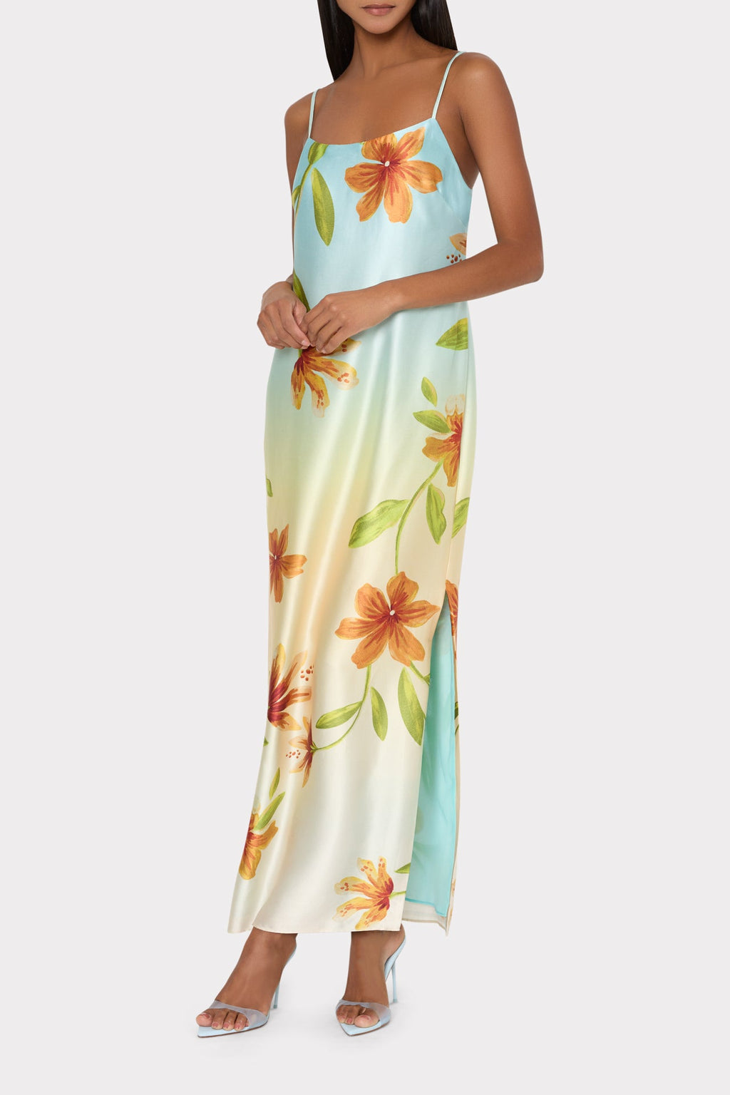 Lily Floral Satin Dress