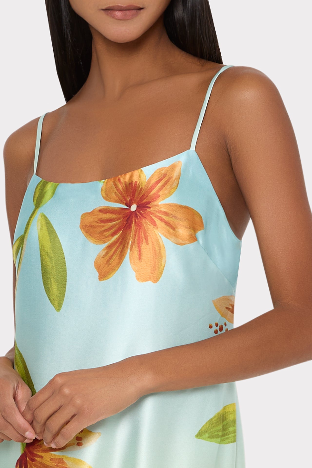 Lily Floral Satin Dress