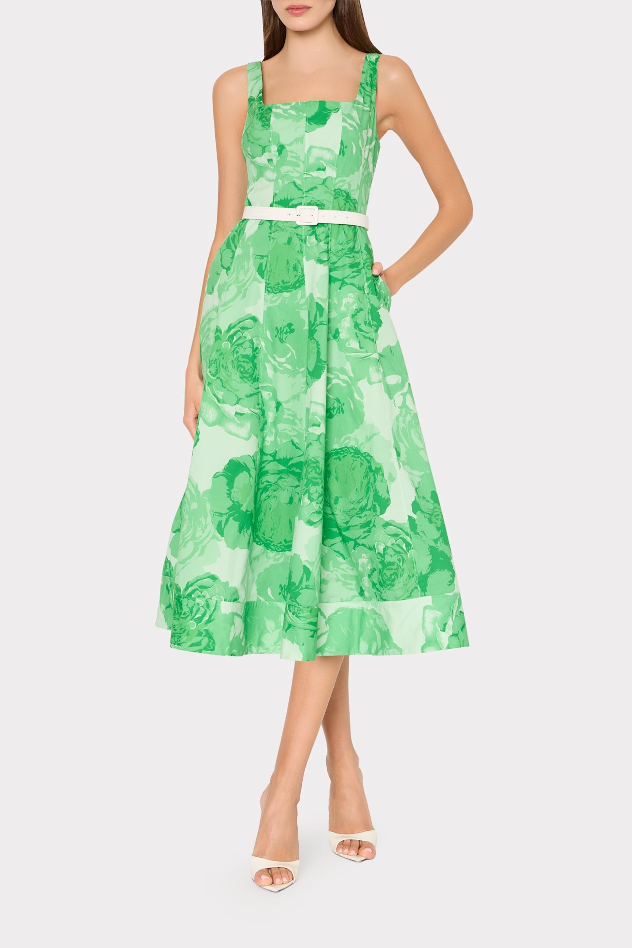 Nia Printed Poplin Dress